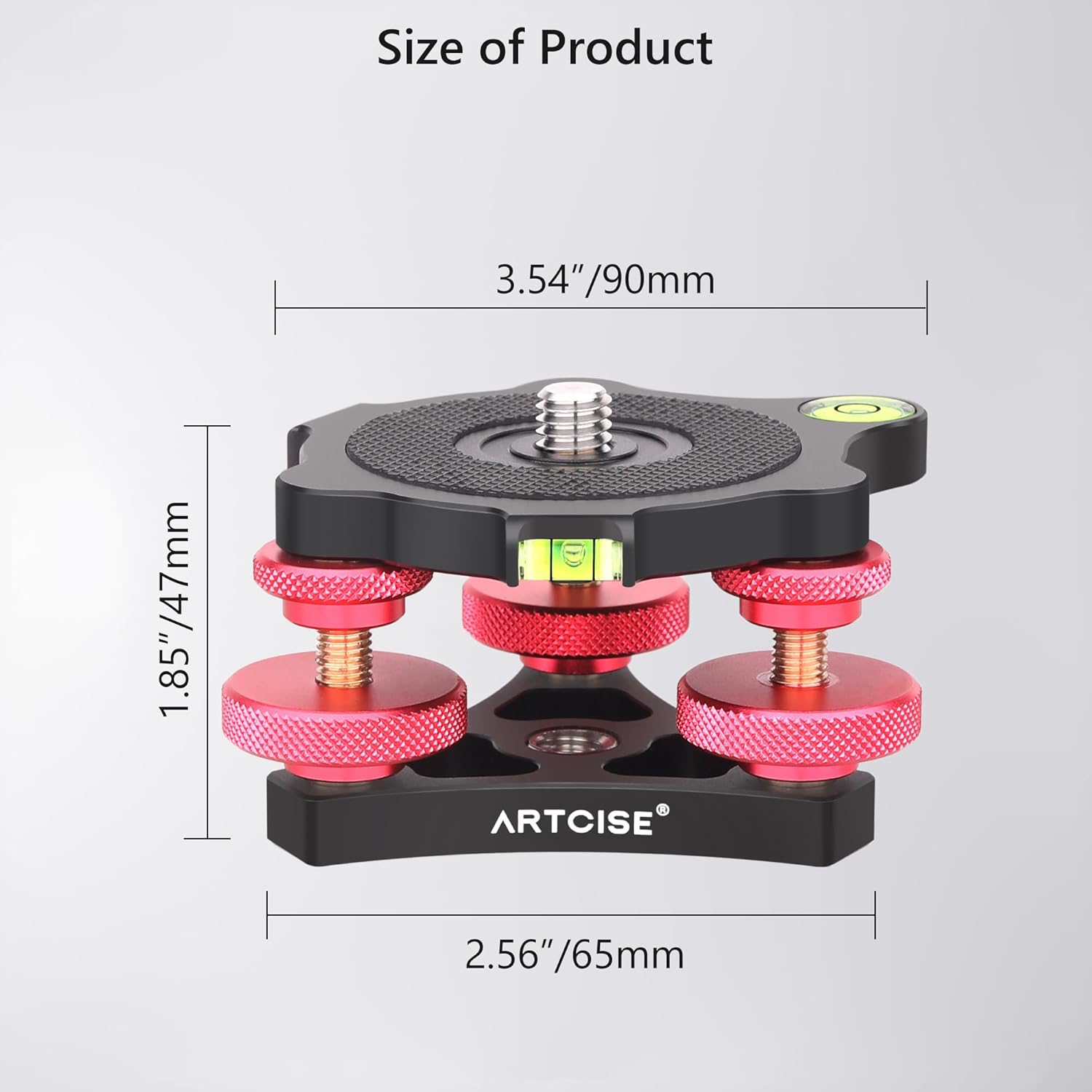 Artcise Base Livellamento Treppiede 3 Assi Lega Alluminio - immagine 6