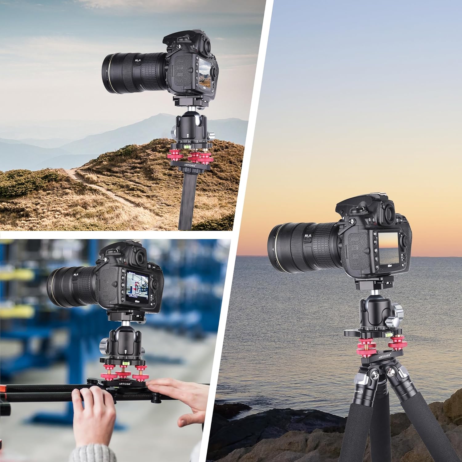 Artcise Base Livellamento Treppiede 3 Assi Lega Alluminio - immagine 8