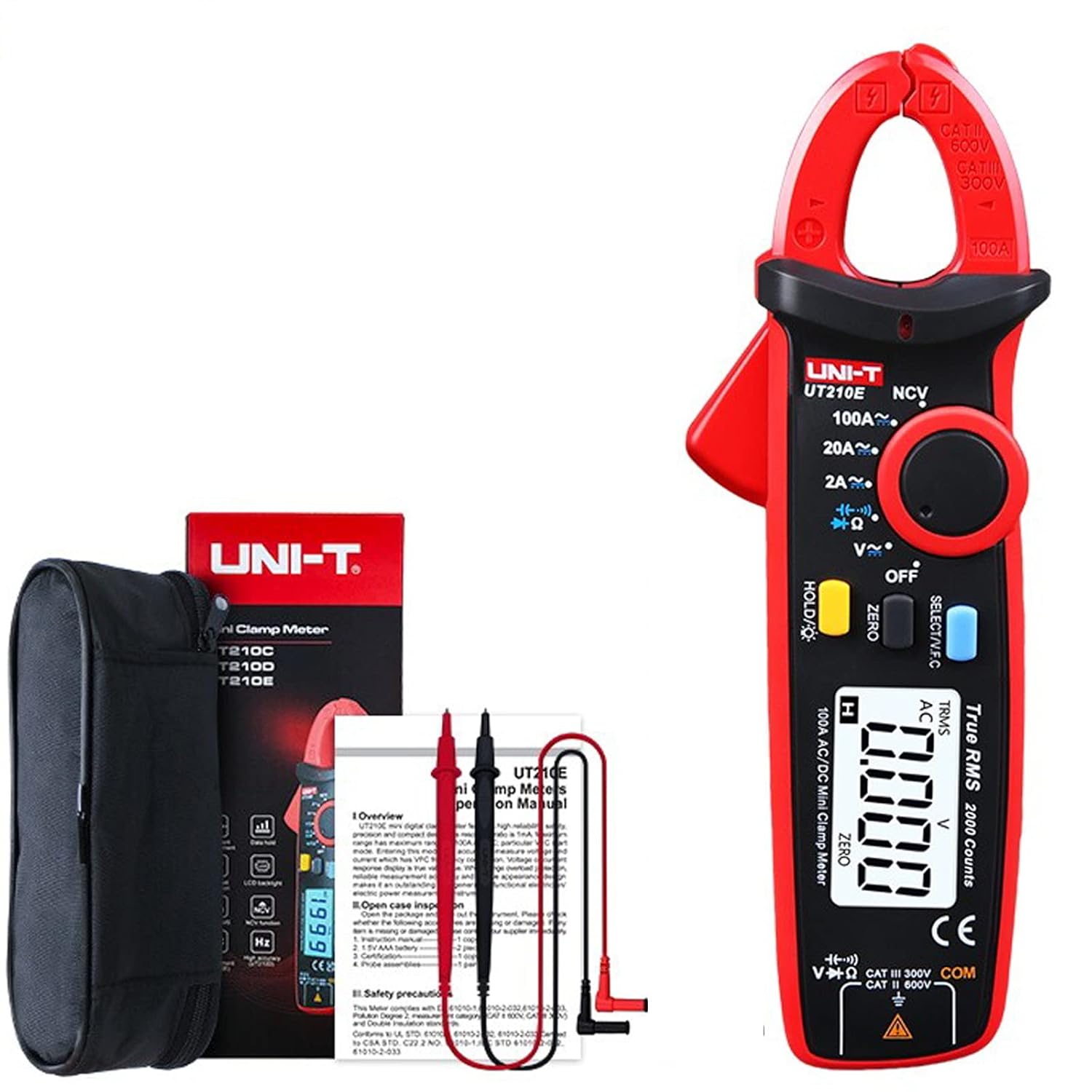 Uni-t UT210E Mini Pinza Amperometrica Digitale 100A - immagine 2