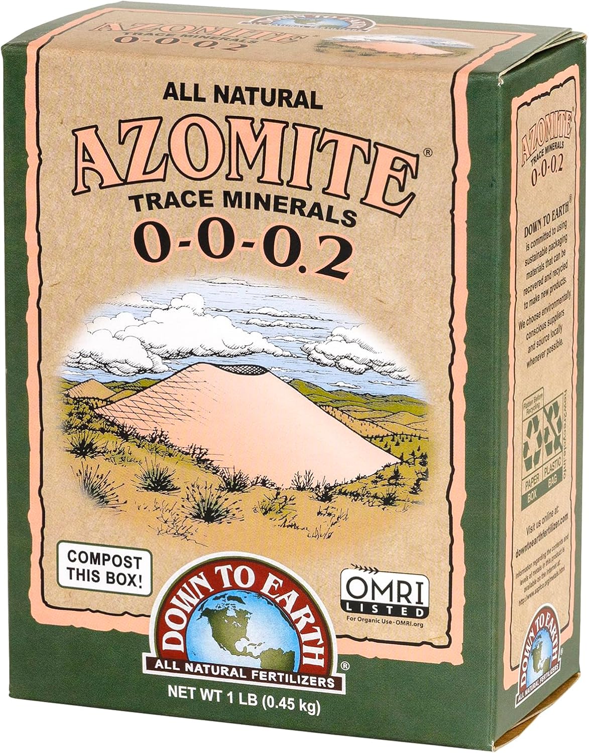 Down to Earth Azomite polvere 0 – 0-0.02 Omri 0,5 kilogram - immagine 4