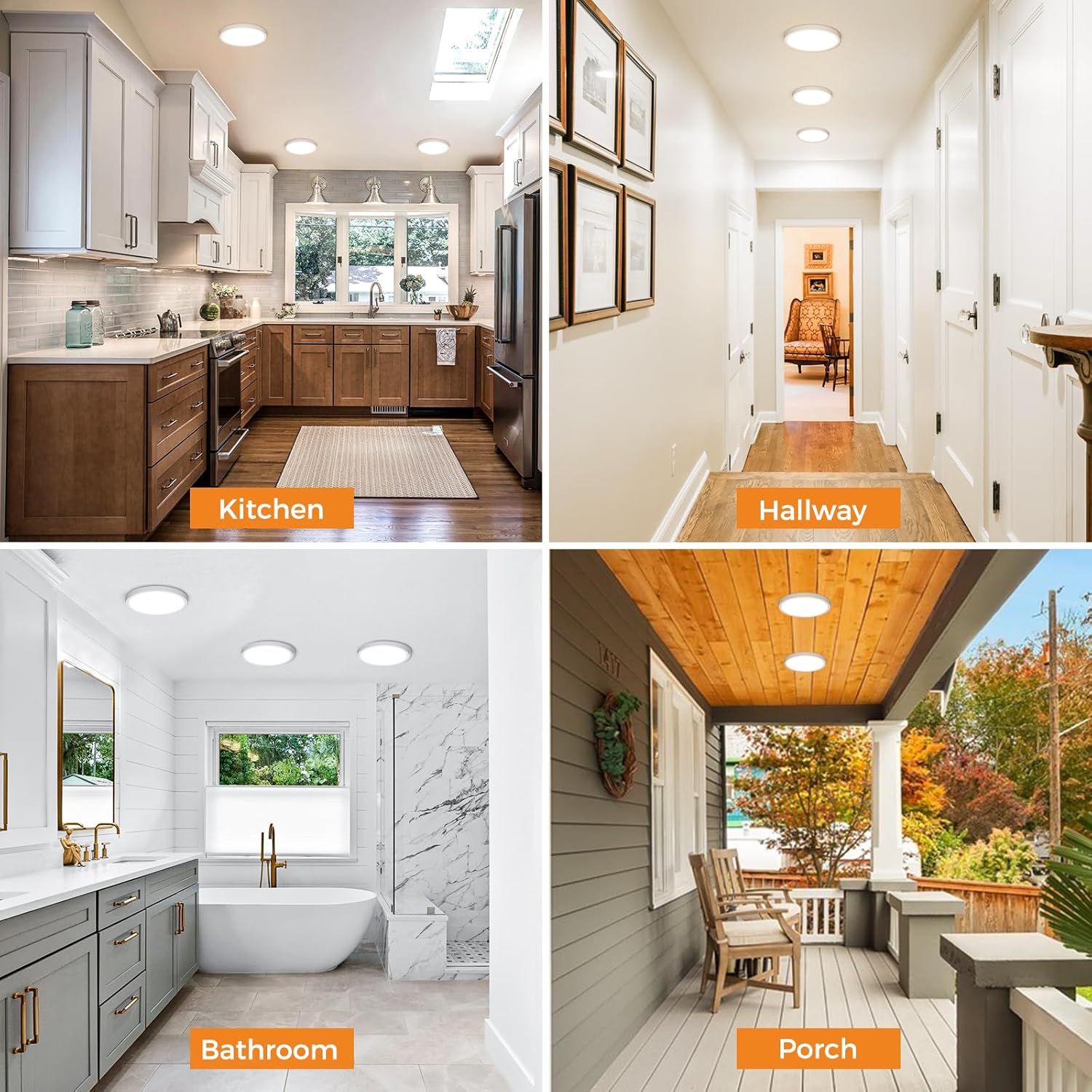 Slochi Plafoniera LED Soffitto 15W [2 Pezzi] Ø18CM - immagine 6