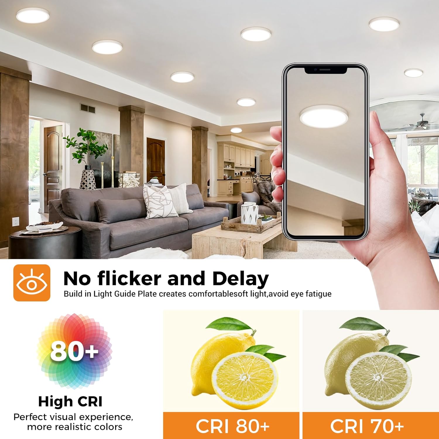 Slochi Plafoniera LED Soffitto 15W [2 Pezzi] Ø18CM - immagine 8