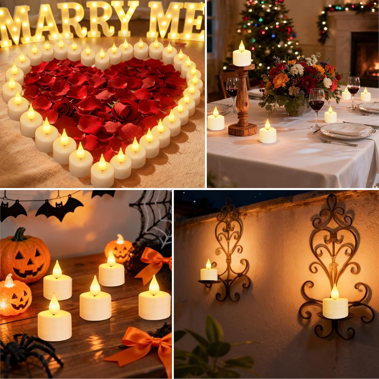 Zaiyw Lumini Ricaricabili LED con Timer, 12 Pezzi - immagine 6