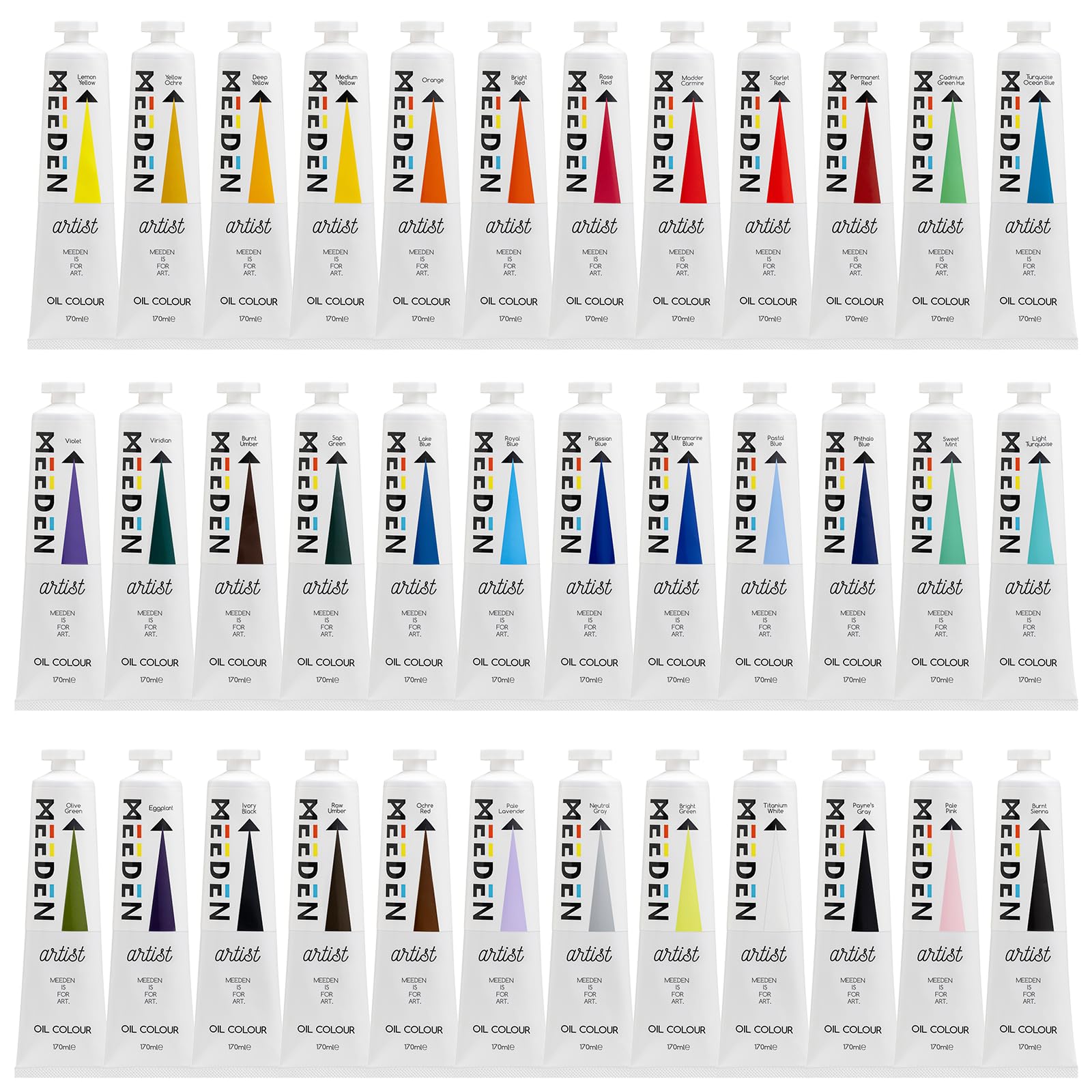 Meeden Set Colori ad Olio per Artisti 36 Colori
