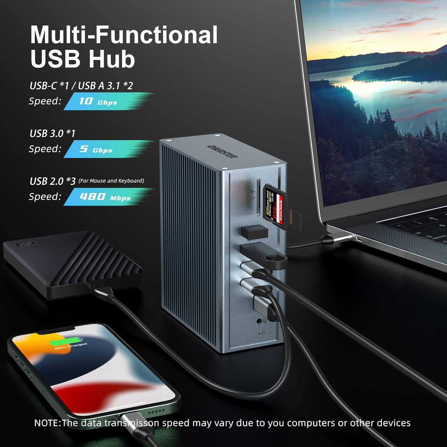 Docking Station HUB USB C 16 in 1 Universale - immagine 4