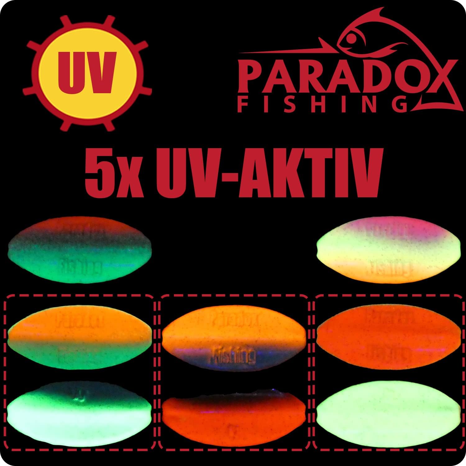Set di 5 frecce di passaggio da 2,0 g/3,5 g, Wing Inline Spoon, esche ...