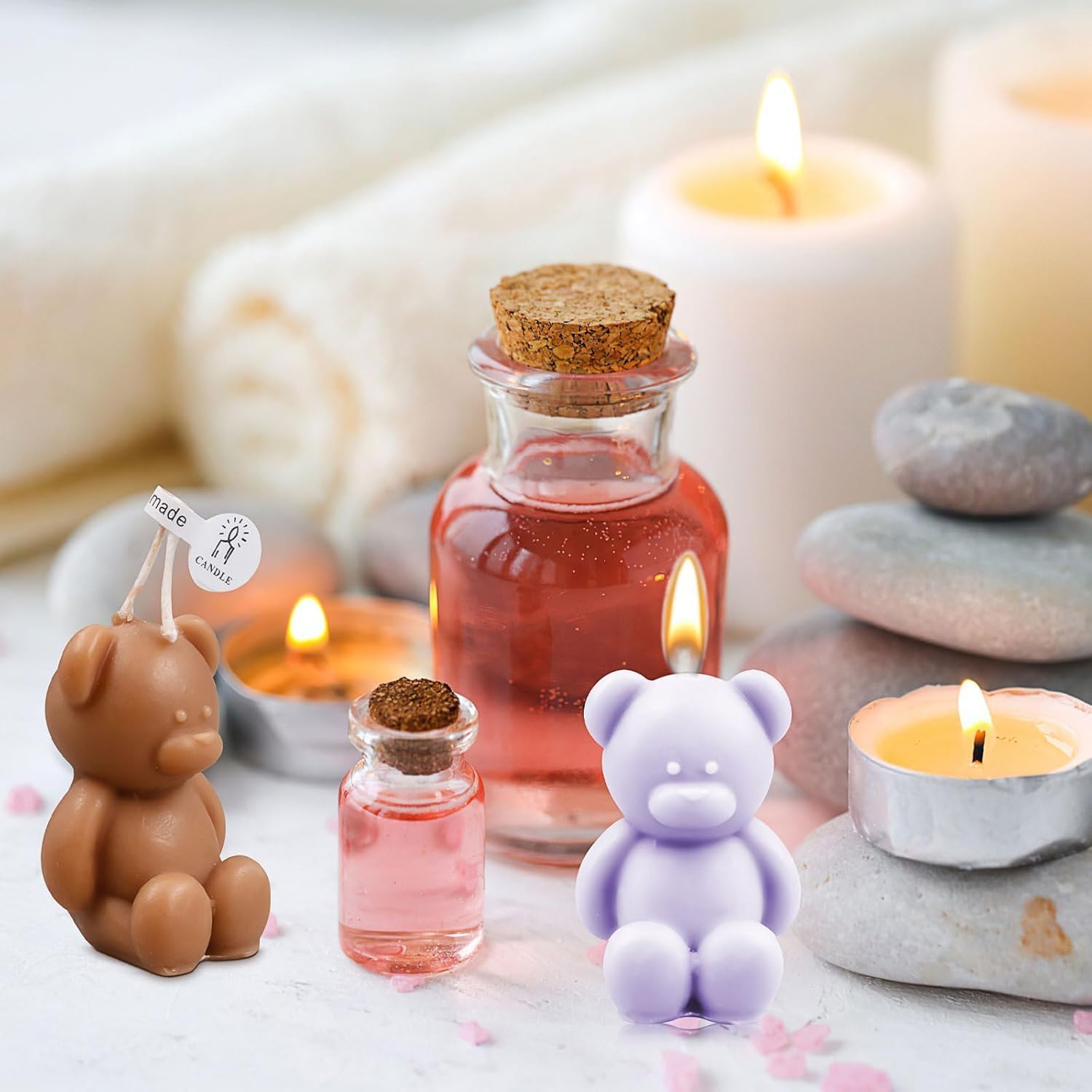 30 Candele Regalo a Forma di Orso per Baby Shower - immagine 4