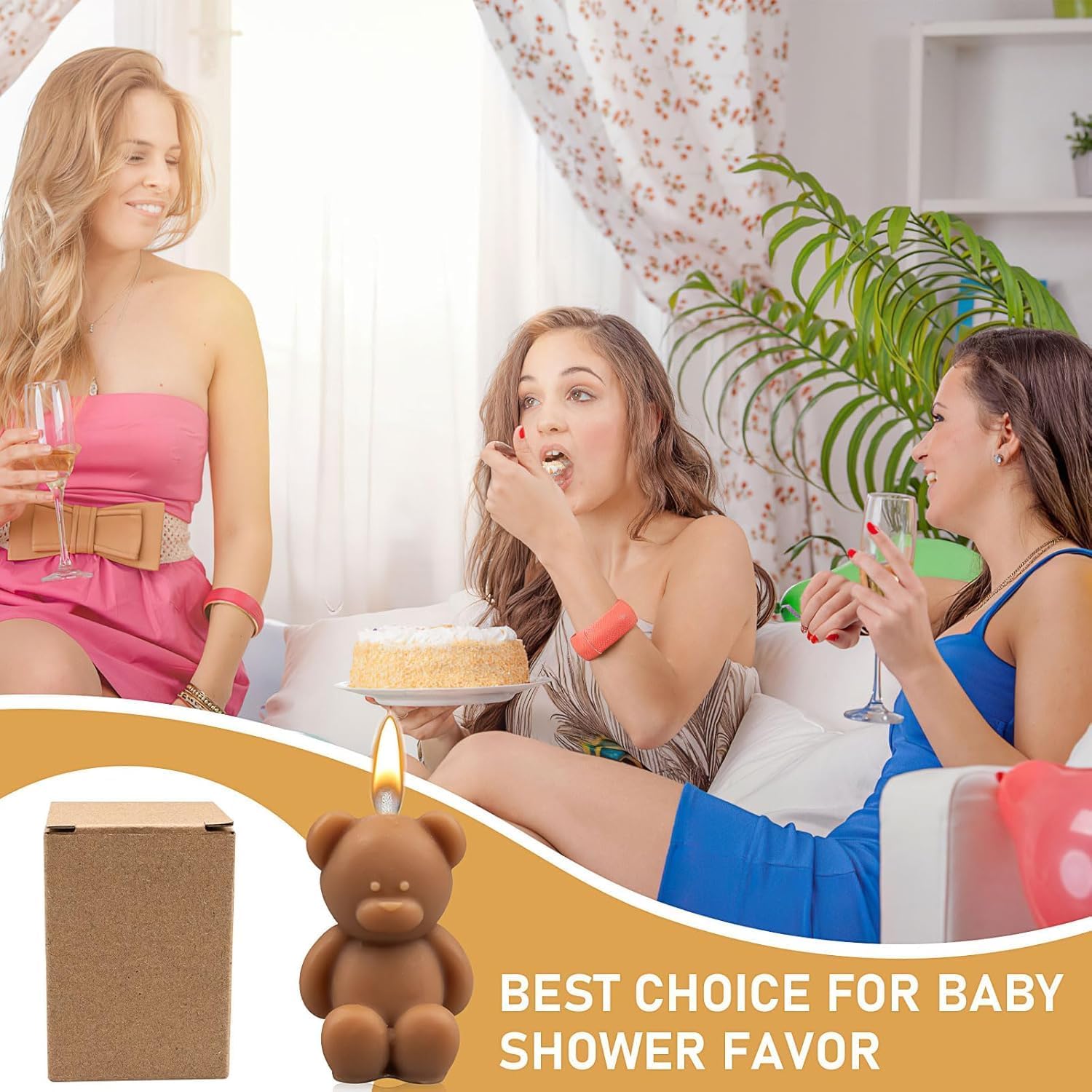 30 Candele Regalo a Forma di Orso per Baby Shower - immagine 7