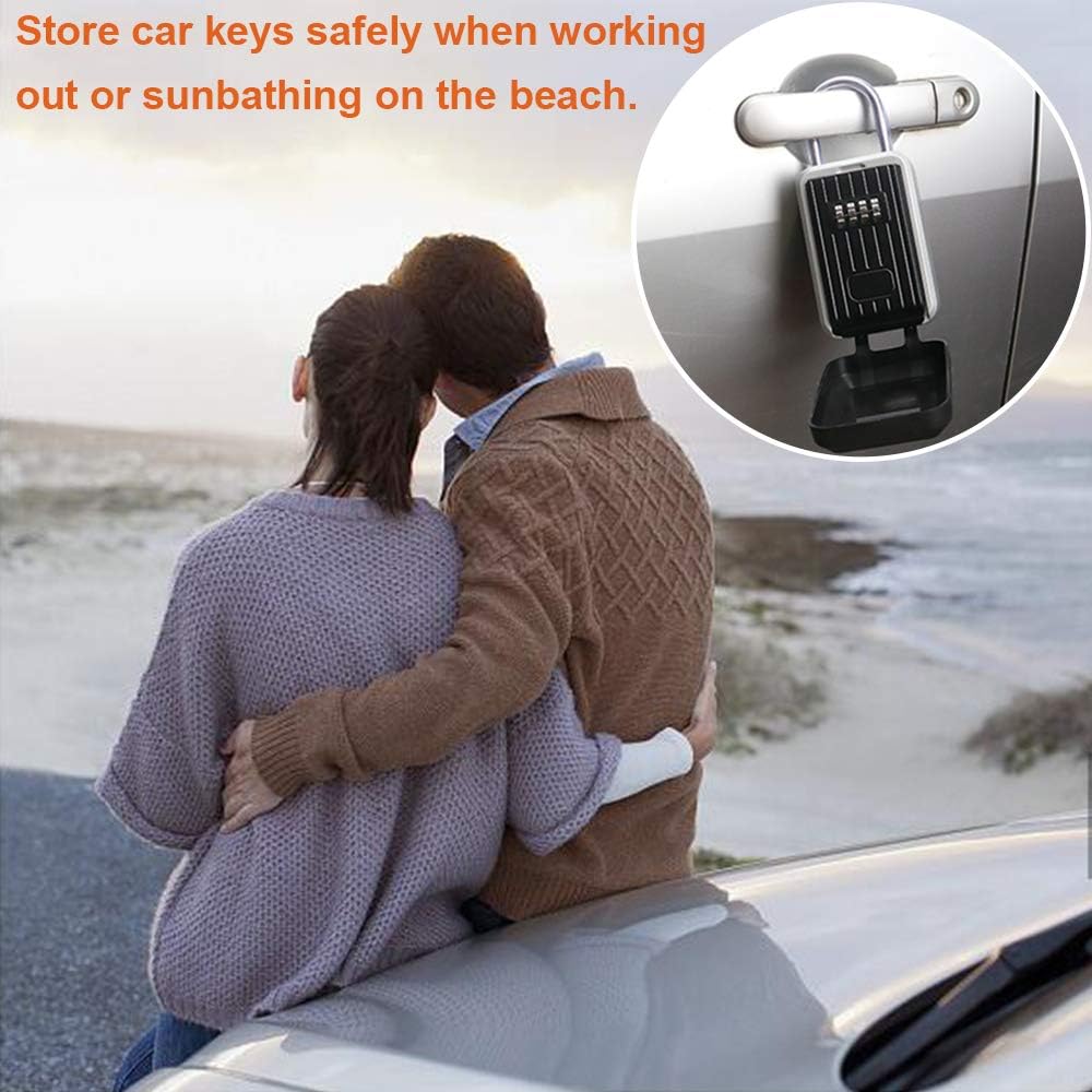 Cassetta Sicurezza Chiavi Esterno con Combinazione 4 Cifre, Nero - immagine 5