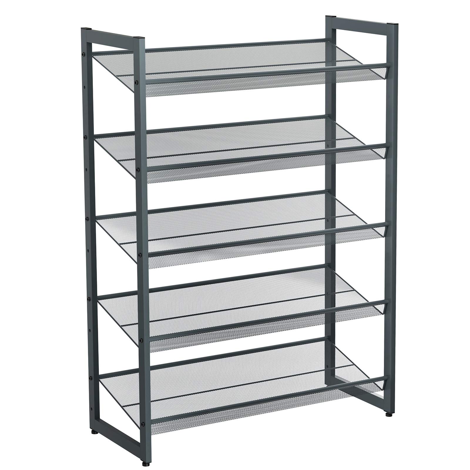 Songmics Scaffale Porta Scarpe 5 Livelli, Grigio Freddo