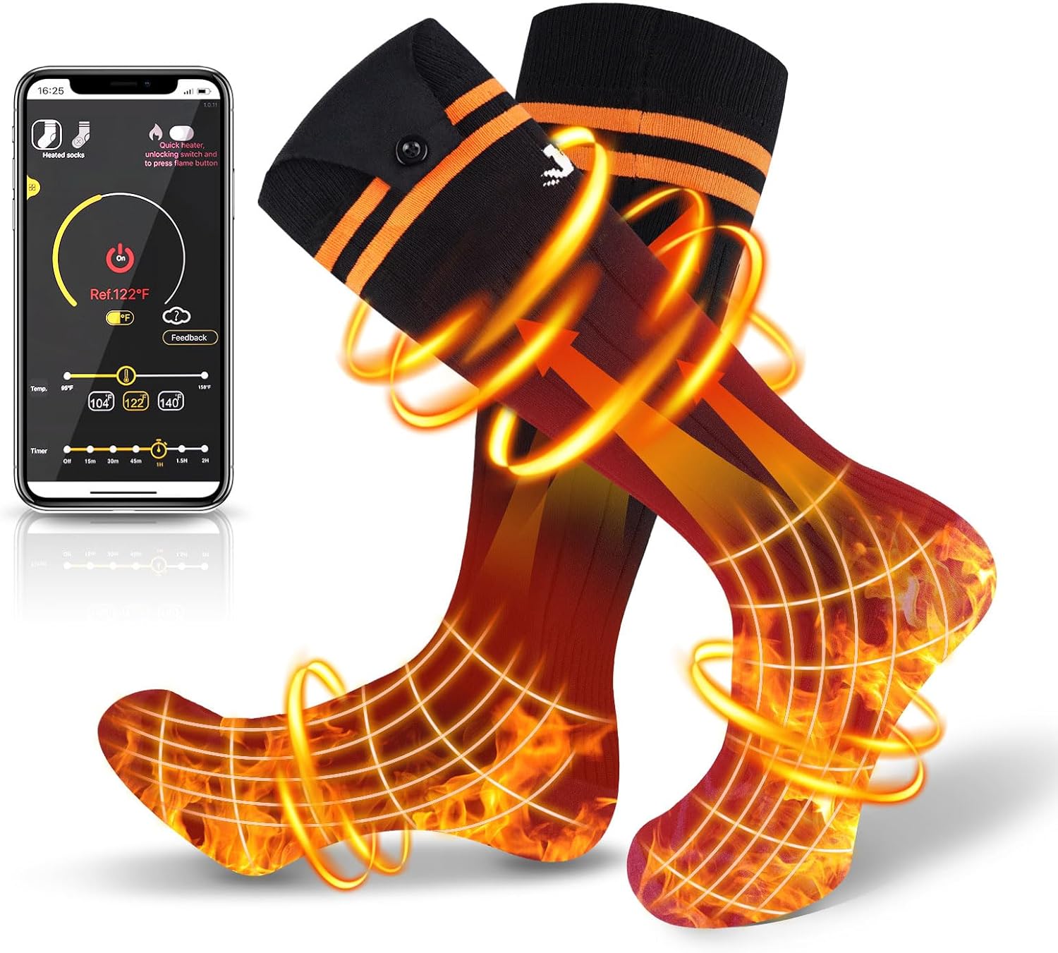 Heated Socks Ricaricabili 5000 mAh - Calze Riscaldate 65°C - immagine 1