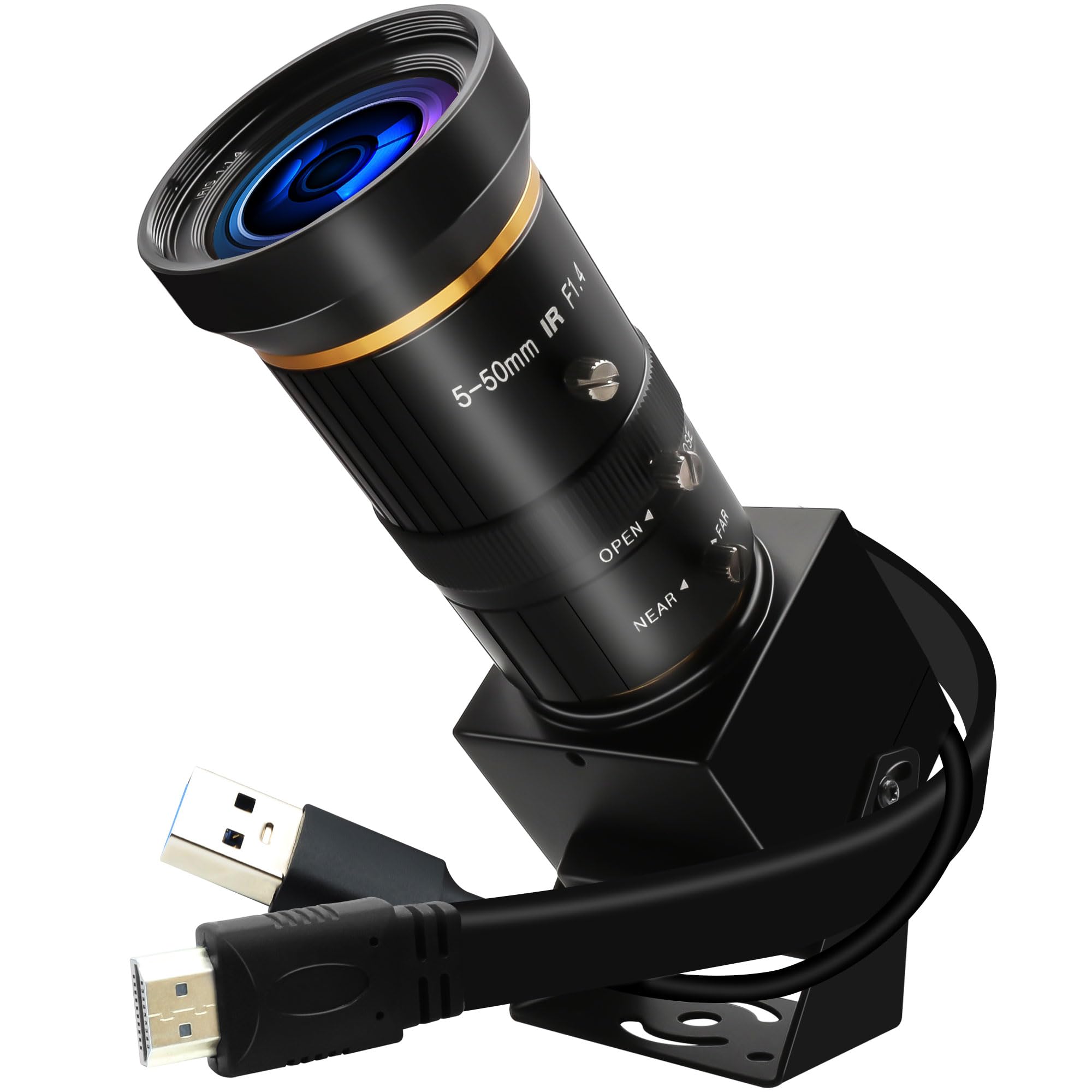 Elp Telecamera USB 4K USB3.0 HDMI Zoom Manuale 5-50mm