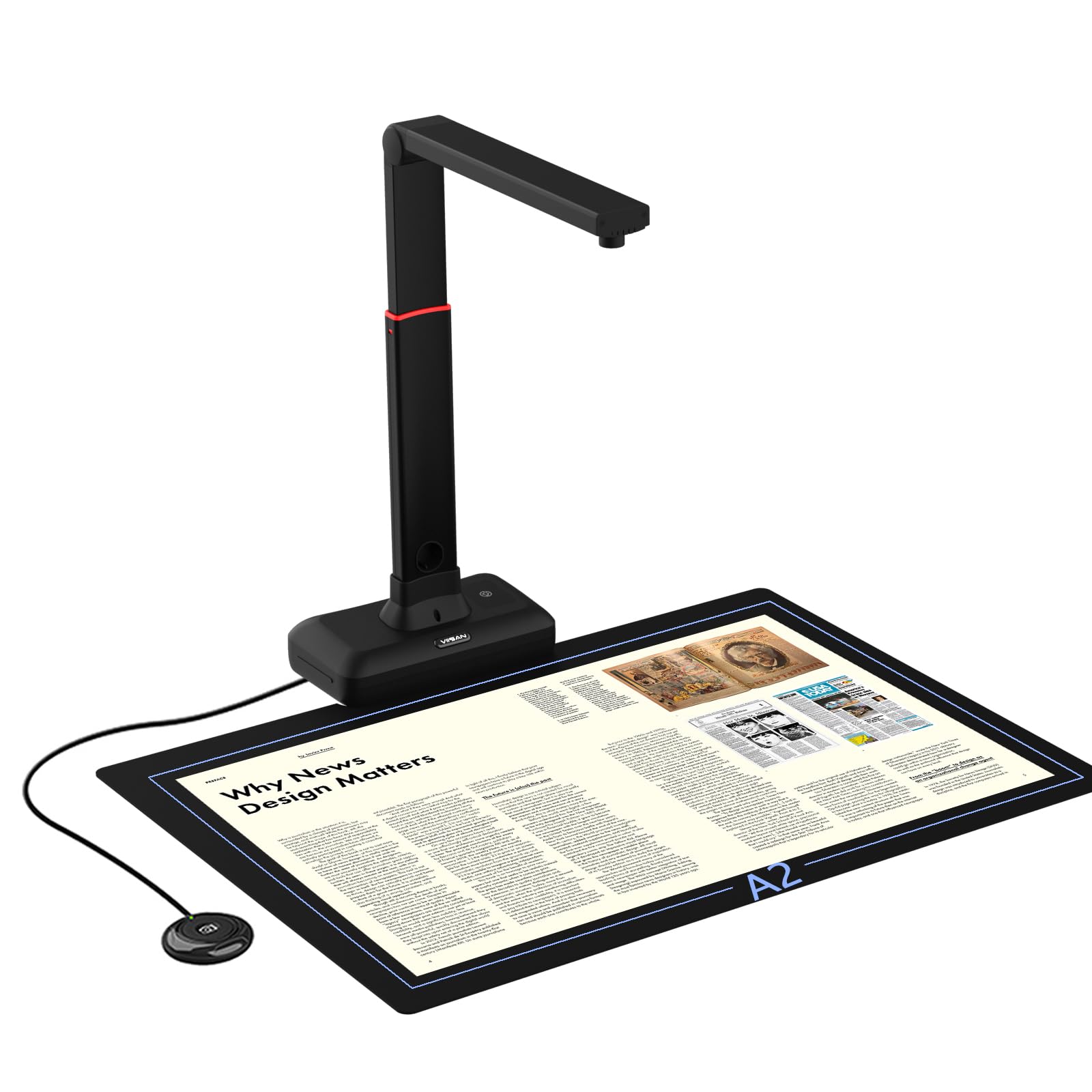 VIISAN Scanner per Libri Portatile 27 MP Max A2