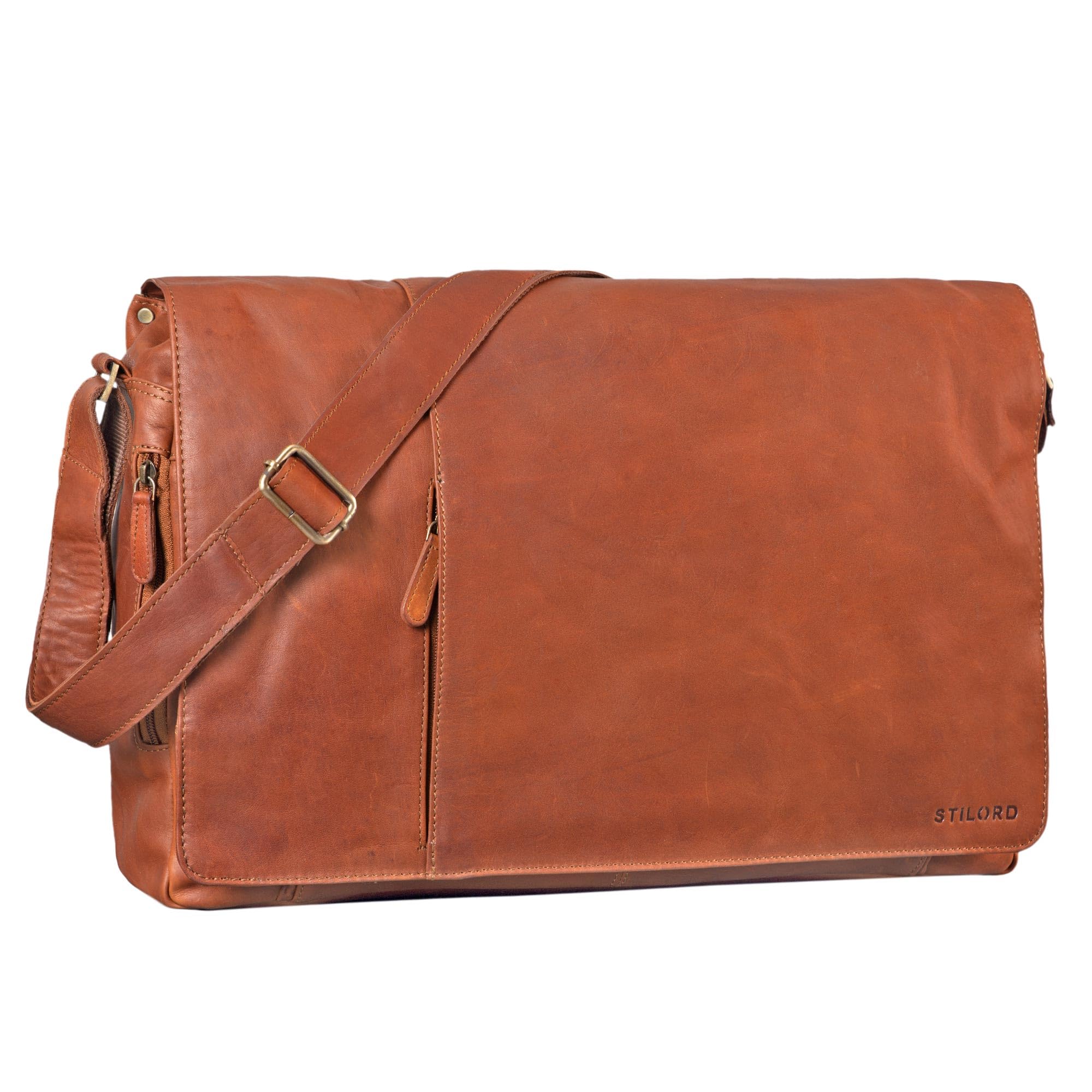 STILORD 'Maximus' - Borsa Porta PC 19" in Pelle Grande