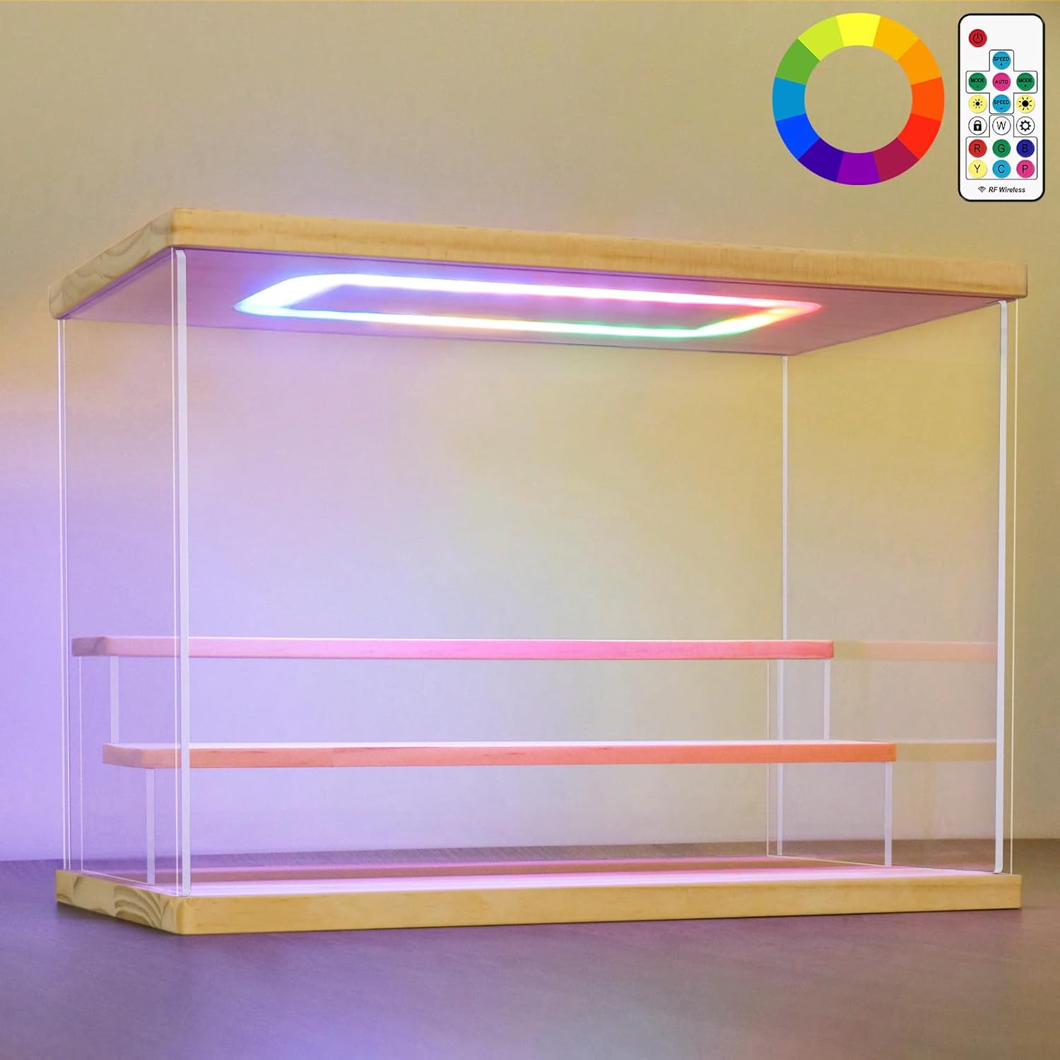 Nonemey Vetrina Acrilico Trasparente con Luce LED - immagine 1