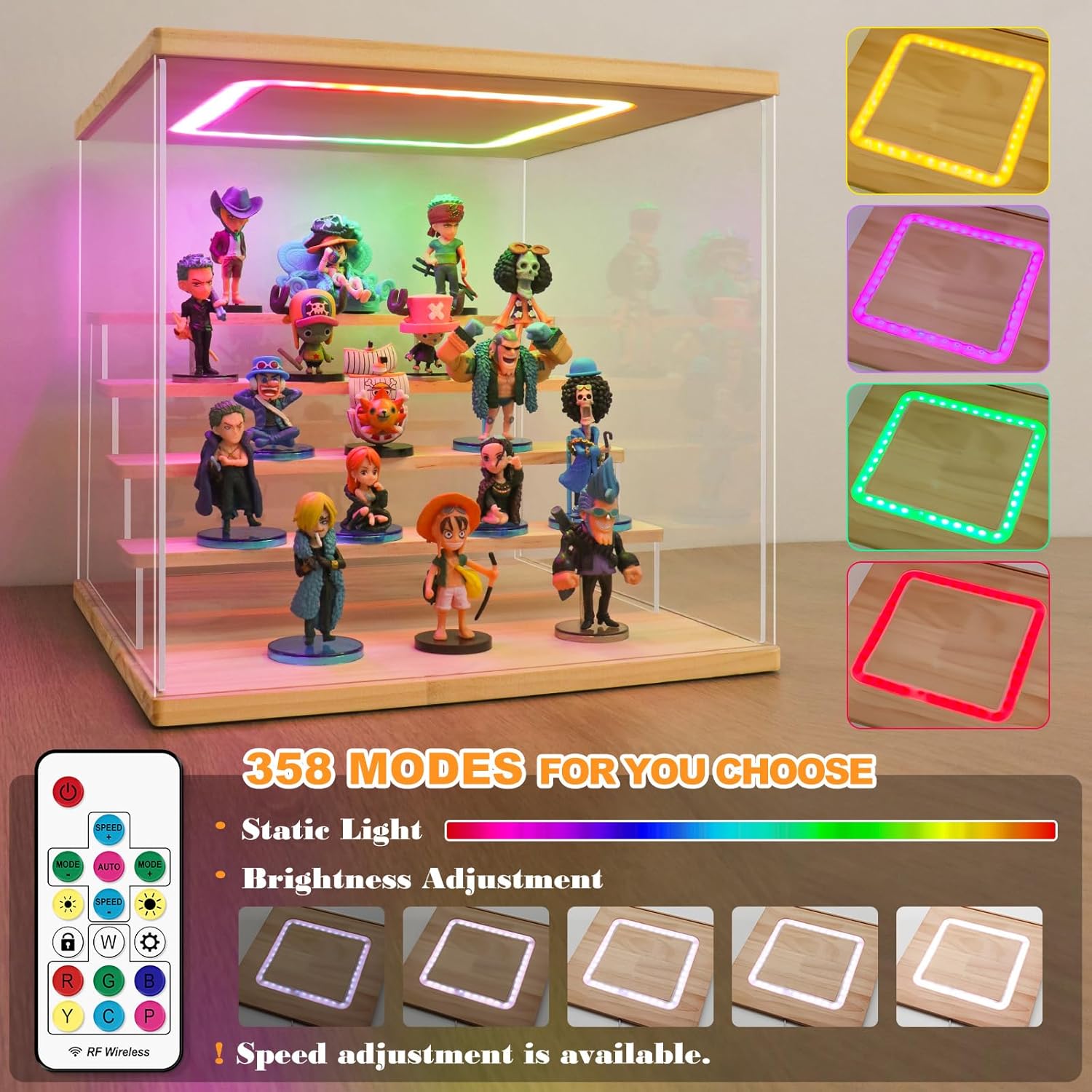 Nonemey Vetrina Acrilico Trasparente con Luce LED - immagine 2