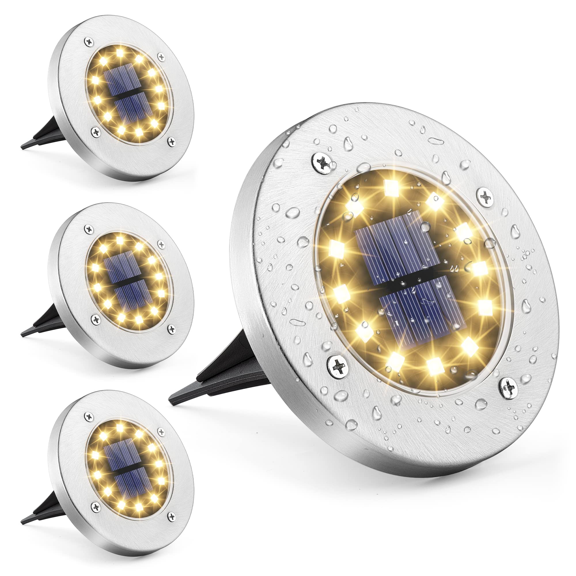 Gigalumi Luci Solari 12 LED per Esterni (4 pezzi)