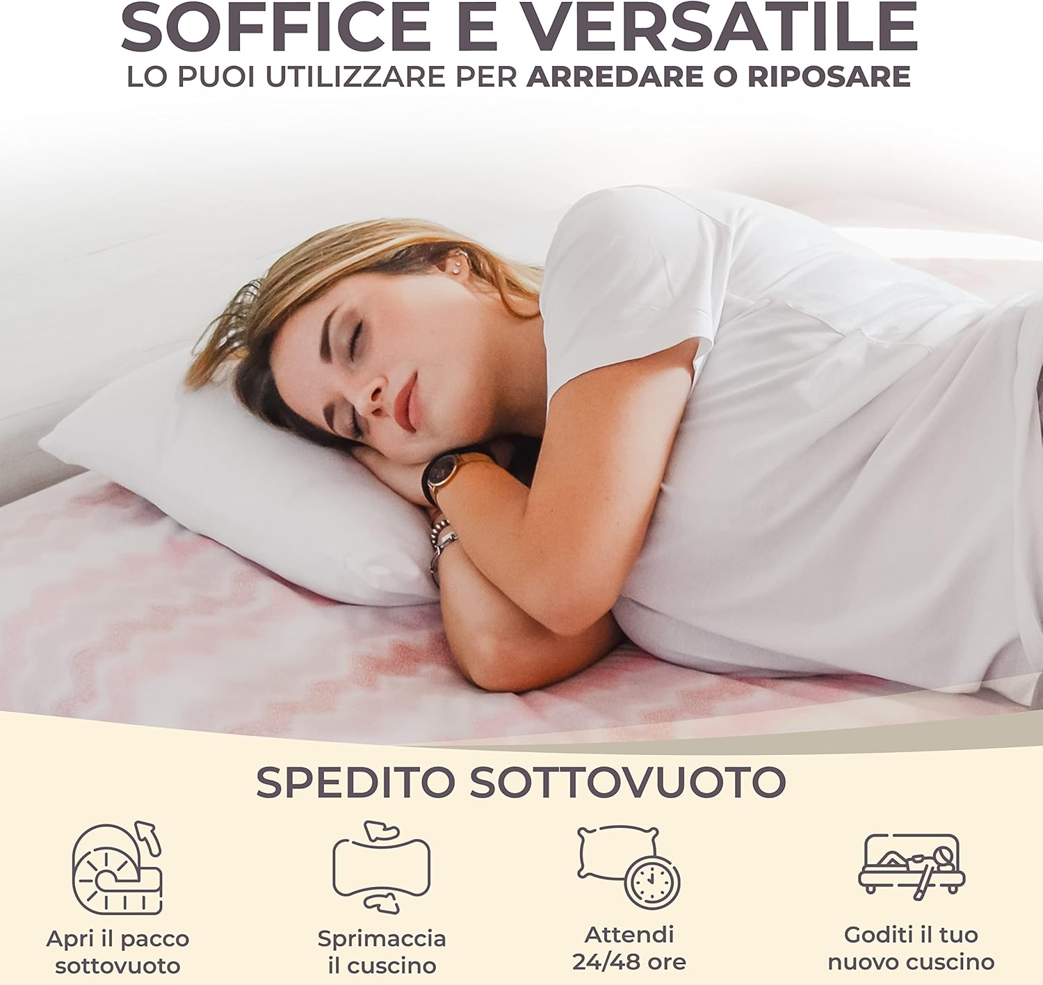Gm Soft Cloud Cuscini Letto 50x80 (2 pezzi) - immagine 4