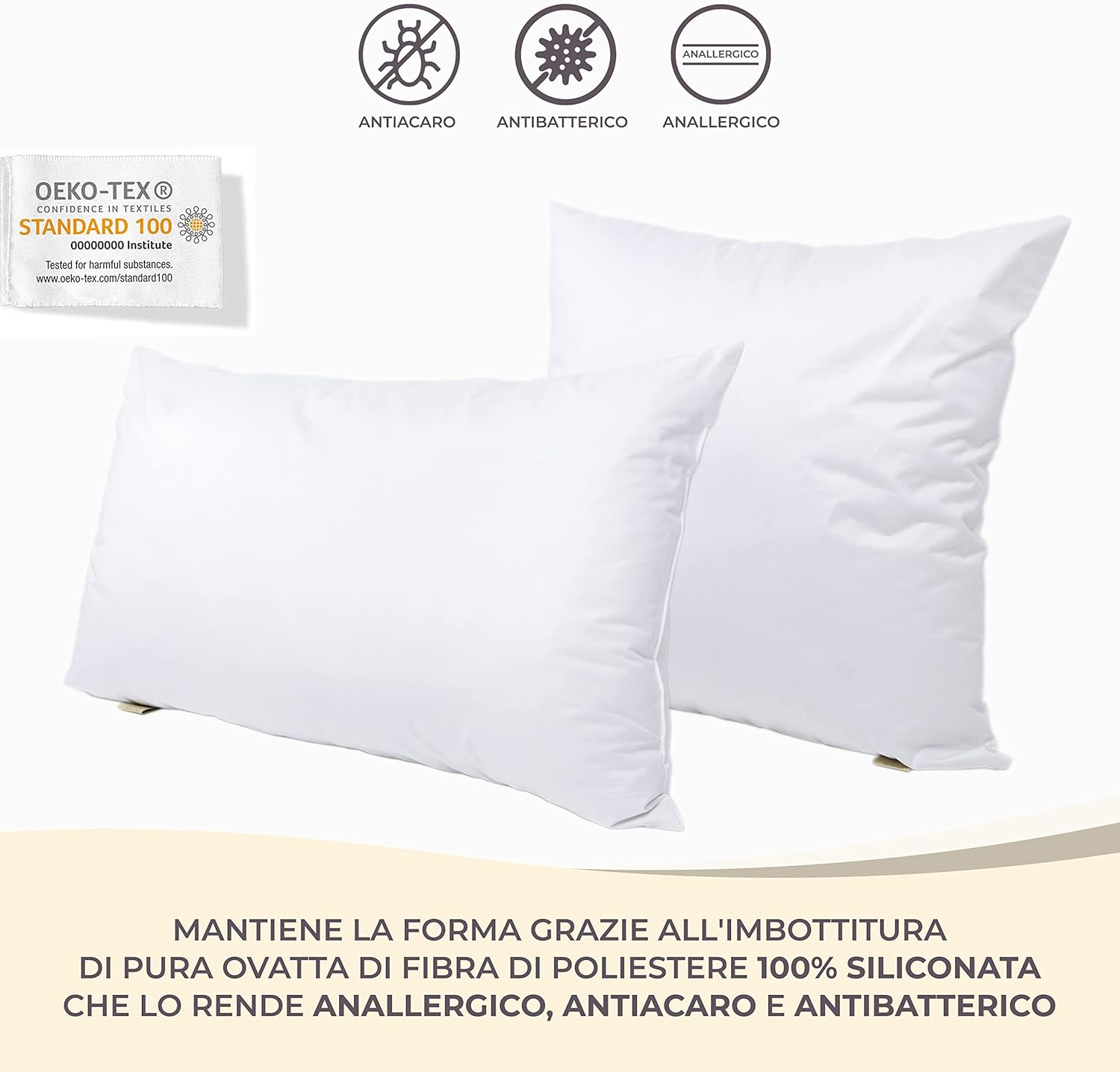 Gm Soft Cloud Cuscini Letto 50x80 (2 pezzi) - immagine 5