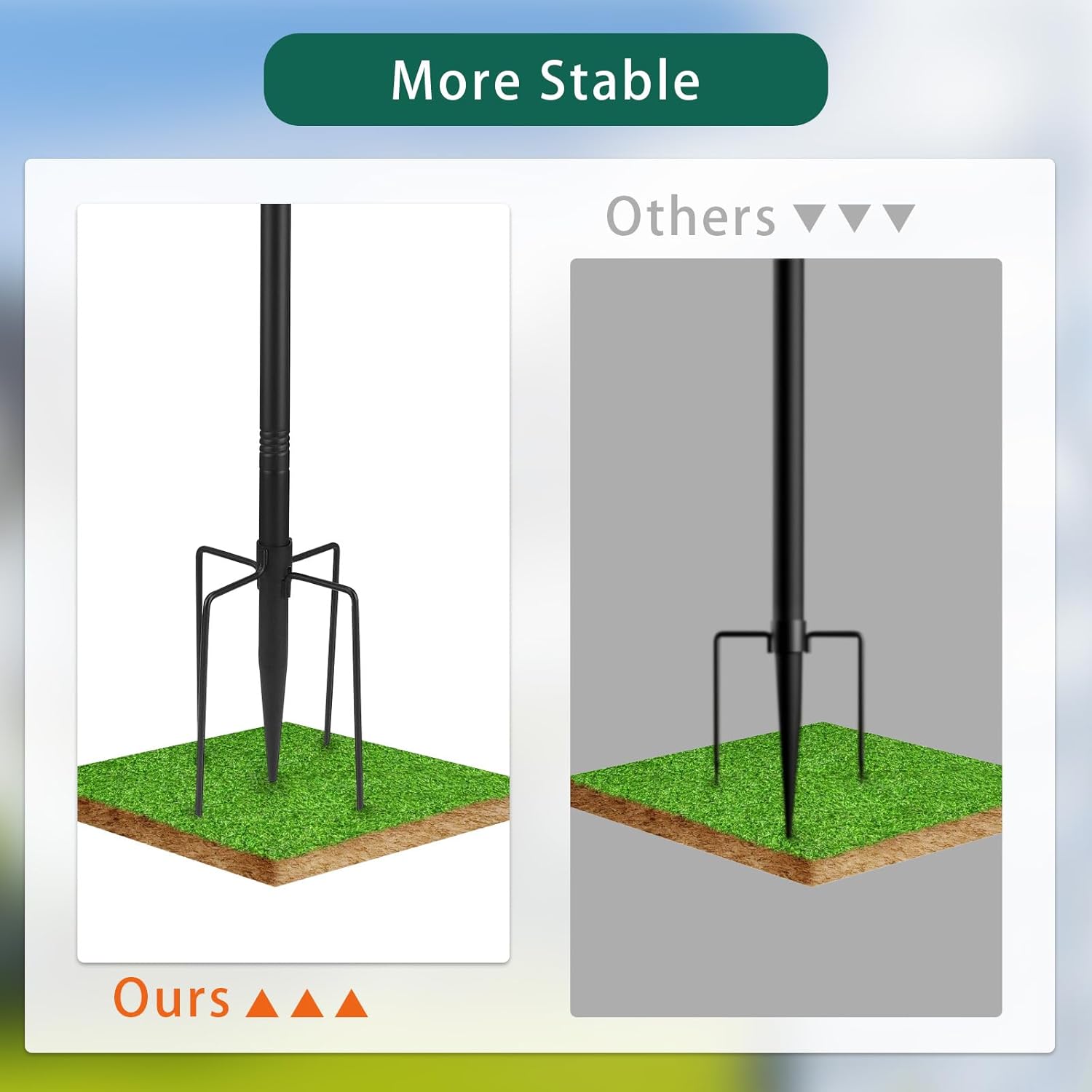 Ganci per Pastore da Giardino 300cm (4 pezzi), Nero - immagine 7