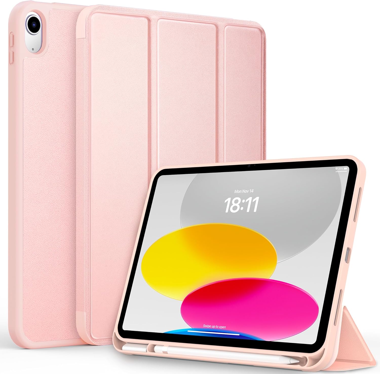 Cacoe Custodia Ultra Sottile con Portapenne, Oro Rosa - immagine 1