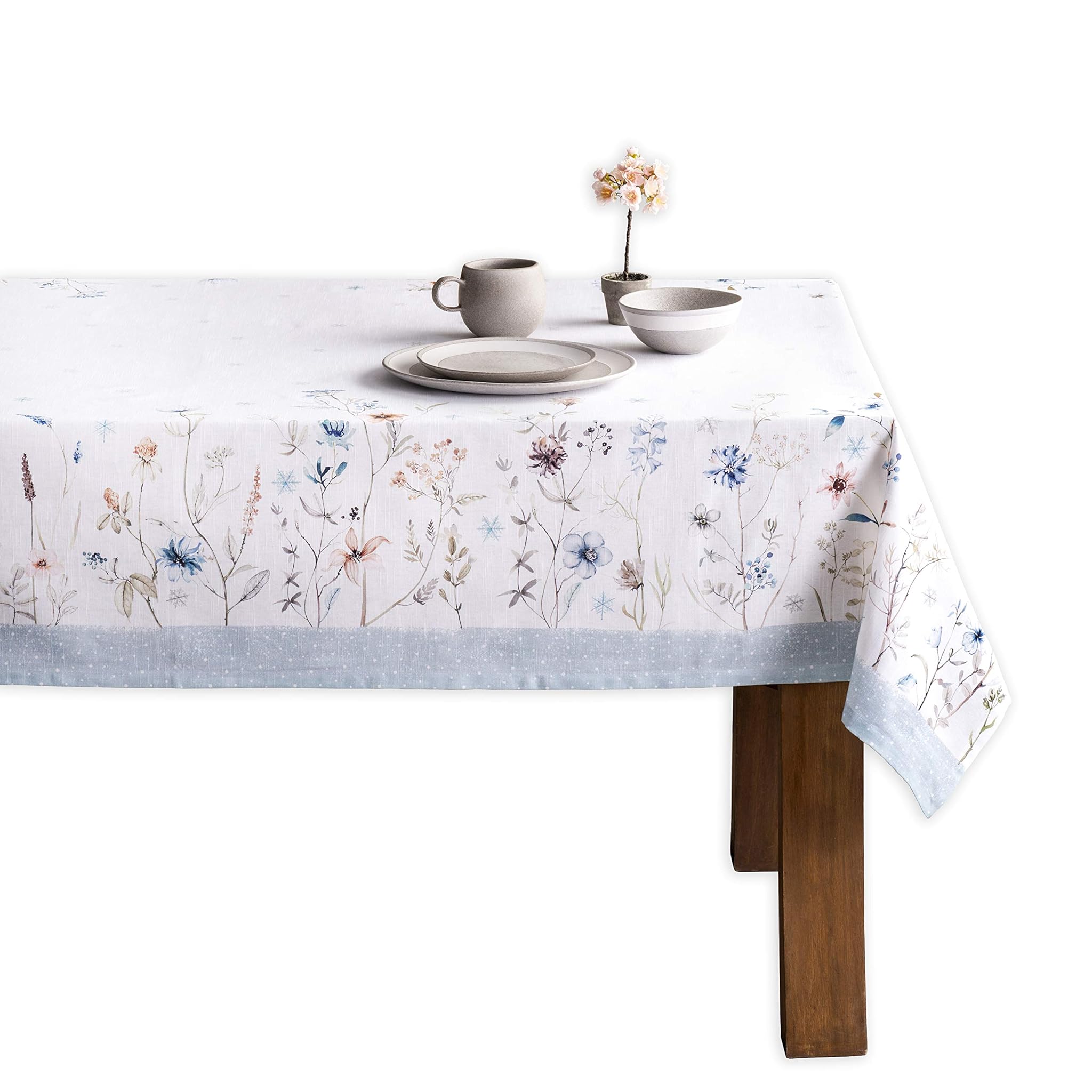 Maison D' Hermine Ice Florals - Tovaglia 100% Cotone