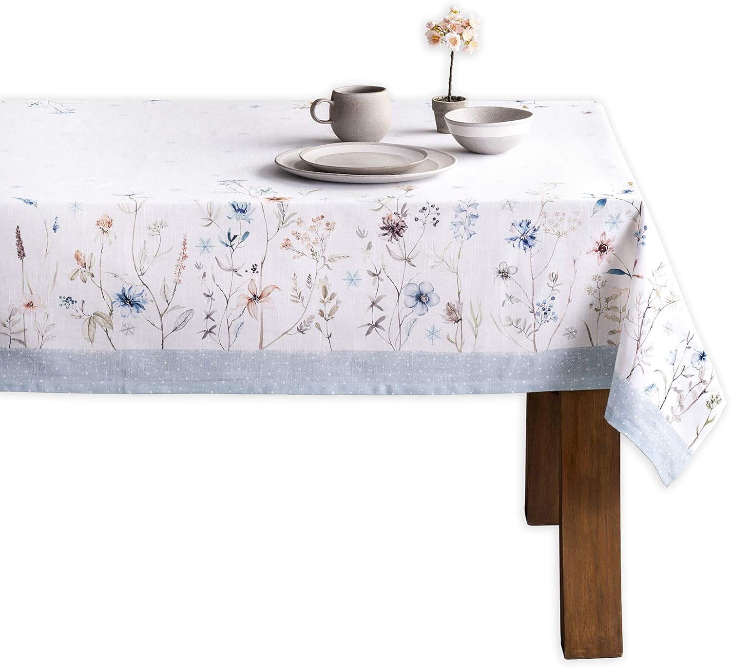 Maison D' Hermine Ice Florals - Tovaglia 100% Cotone - immagine 1