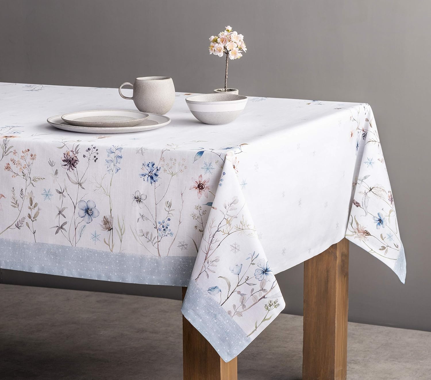 Maison D' Hermine Ice Florals - Tovaglia 100% Cotone - immagine 2