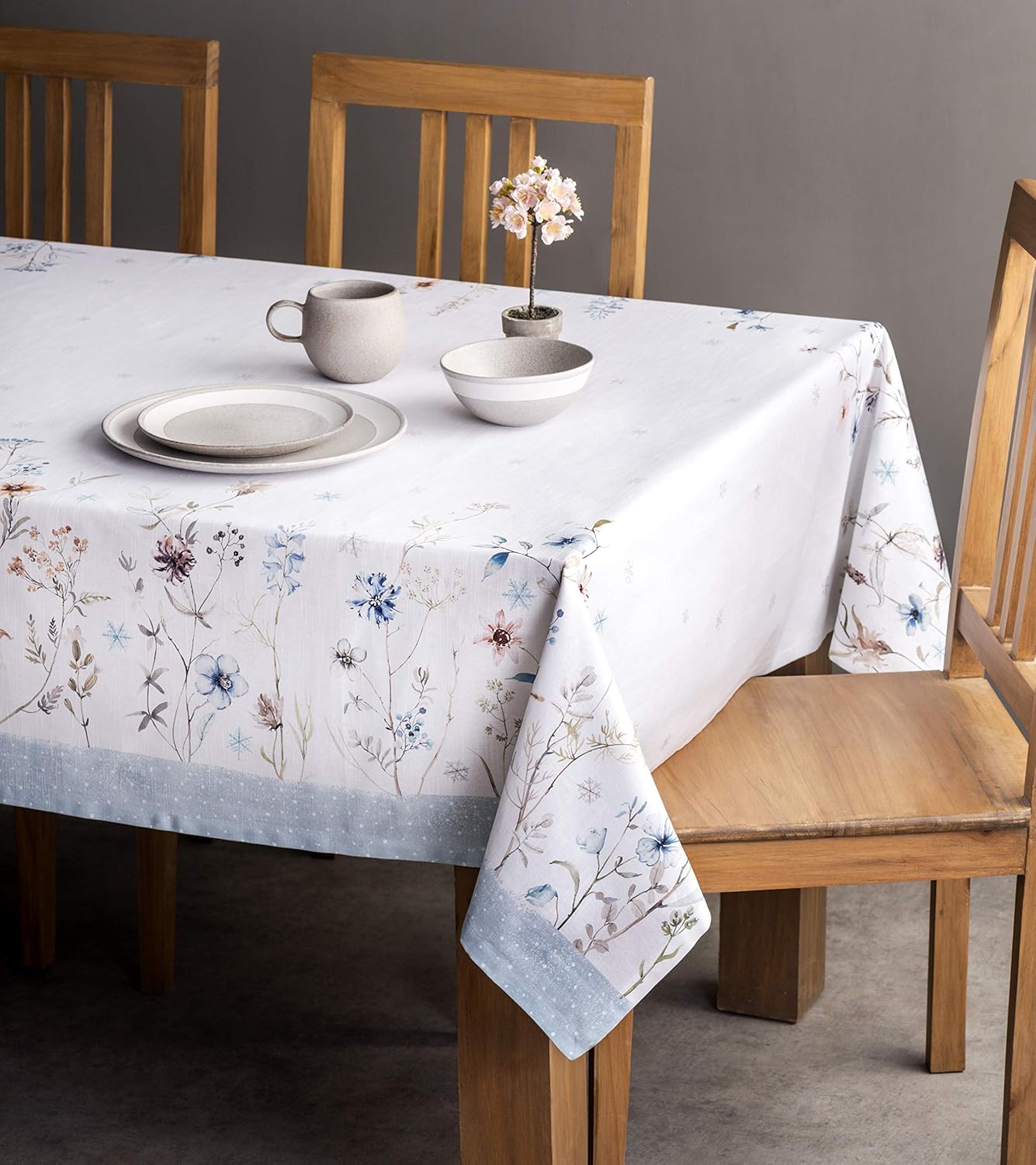 Maison D' Hermine Ice Florals - Tovaglia 100% Cotone - immagine 8
