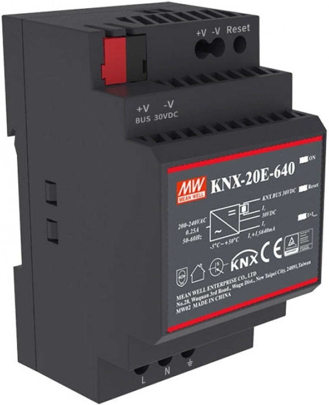 MeanWell KNX-20E-640 - Alimentatore LED 19,2W 640mA 30V KNX - immagine 1