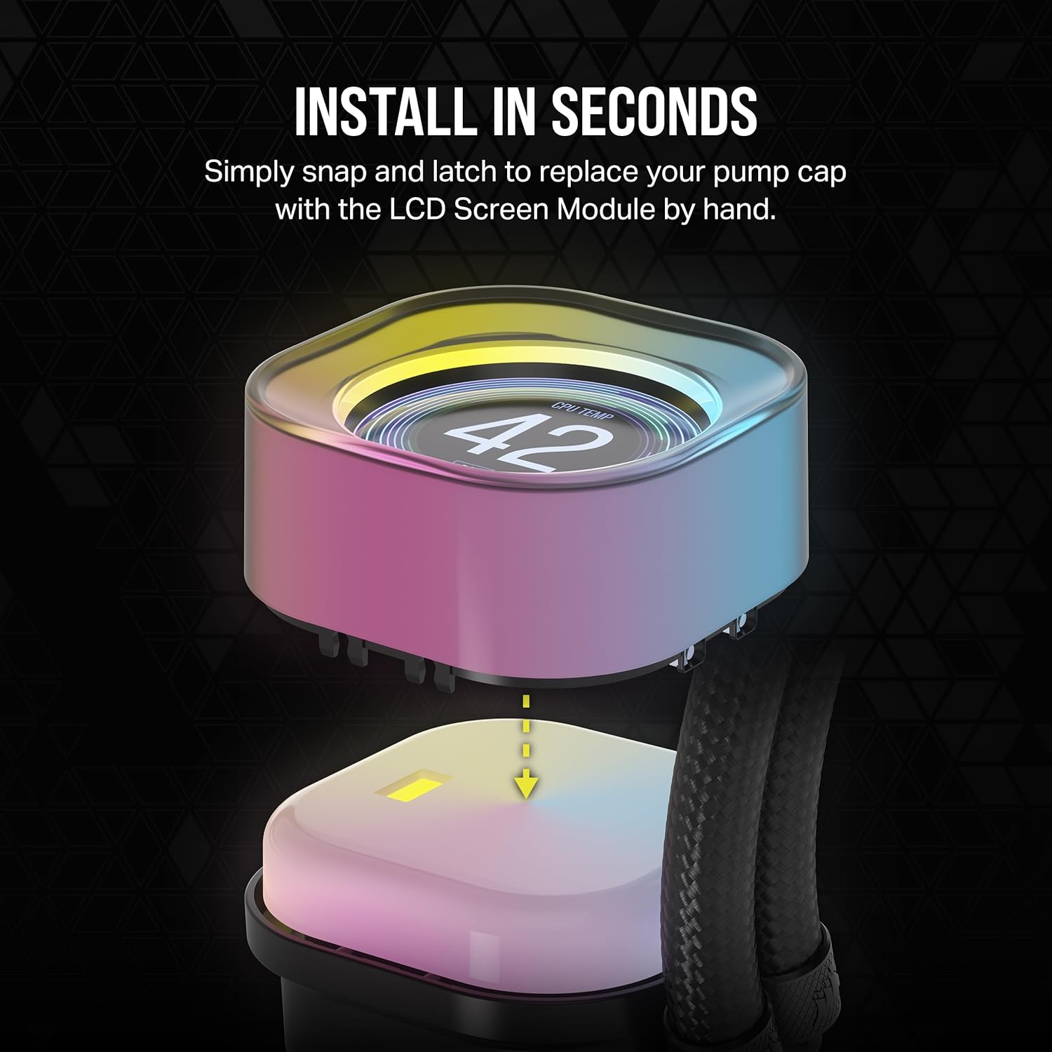 Corsair iCUE LINK AIO LCD Modulo Schermo, Nero - immagine 5