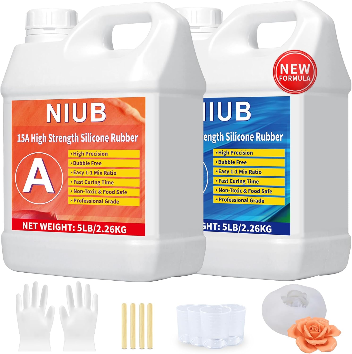 Niub 15A Kit Silicone Stampaggio - Gomma Fluida 4,25KG - immagine 1
