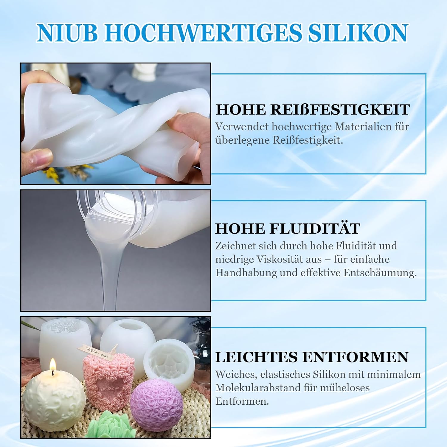 Niub 15A Kit Silicone Stampaggio - Gomma Fluida 4,25KG - immagine 3