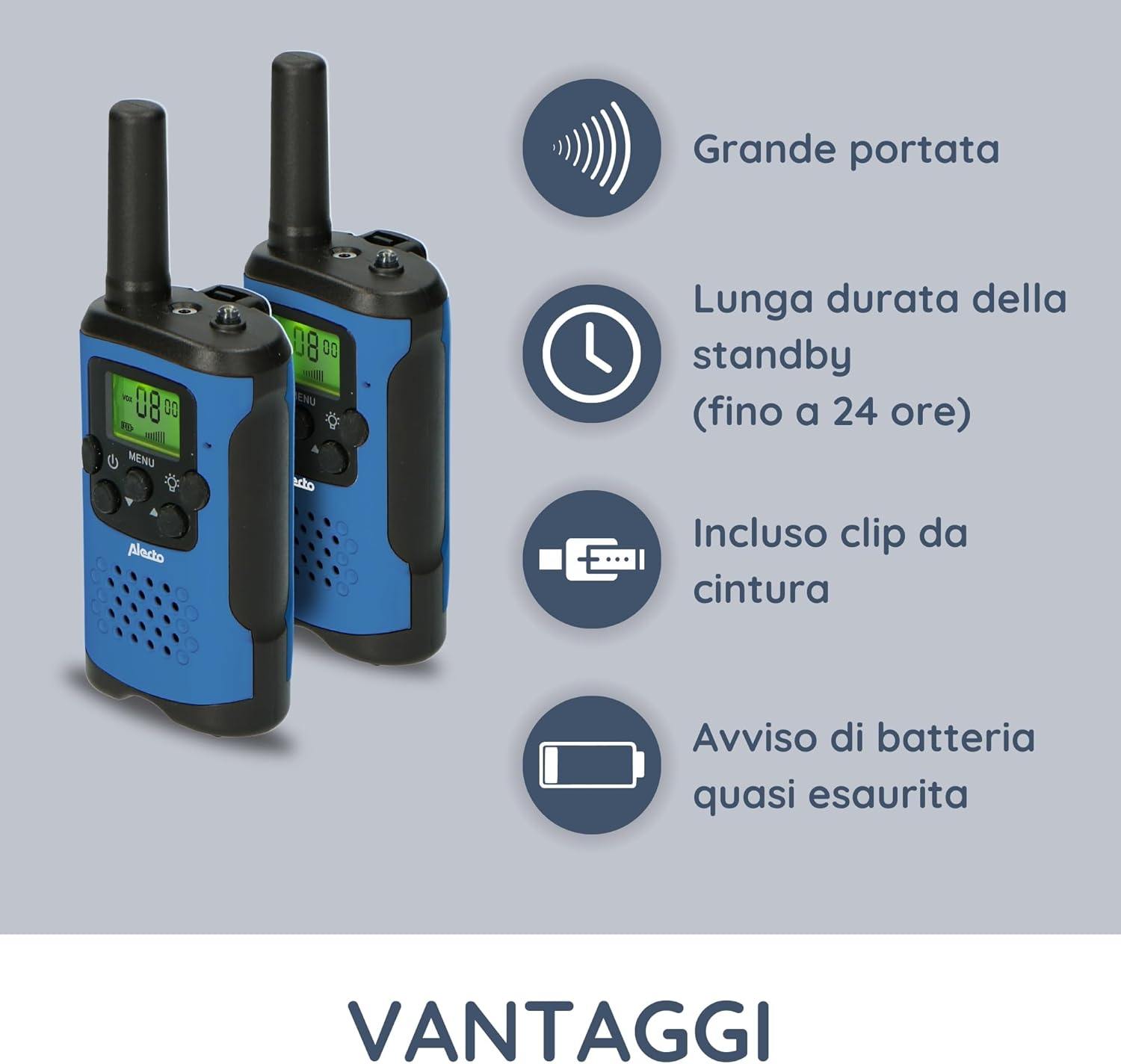 Alecto FR-115 - Set 2 Walkie Talkie per Bambini - immagine 2