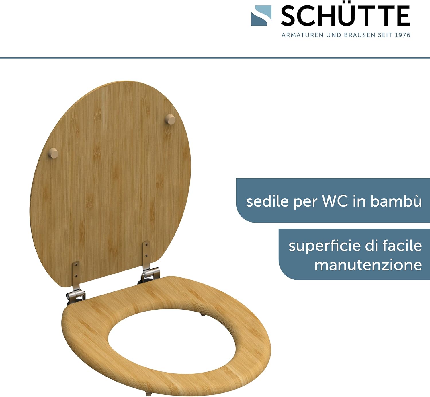 Schütte 81001-A Sedile WC in Bamboo Solido - immagine 3