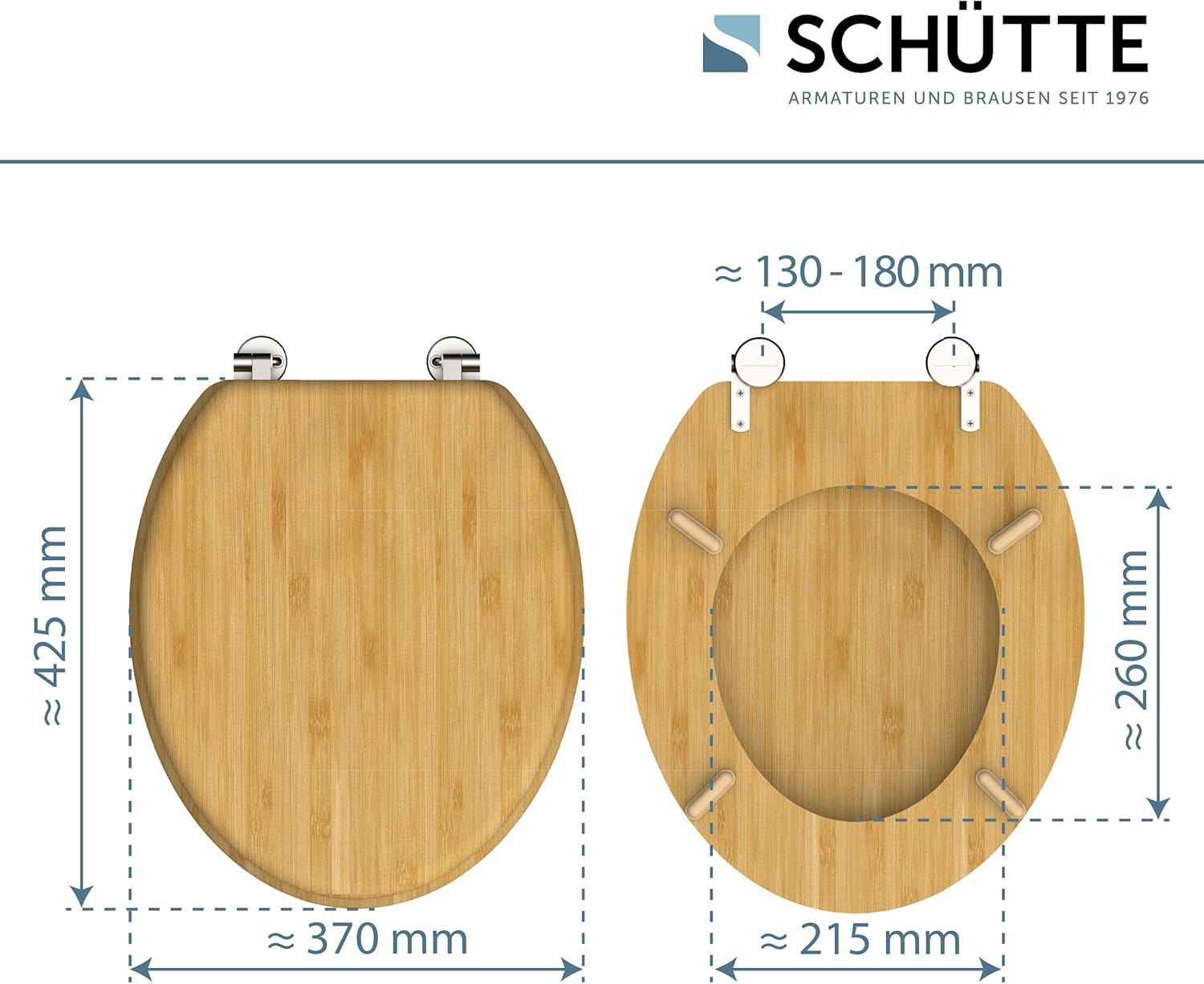 Schütte 81001-A Sedile WC in Bamboo Solido - immagine 4