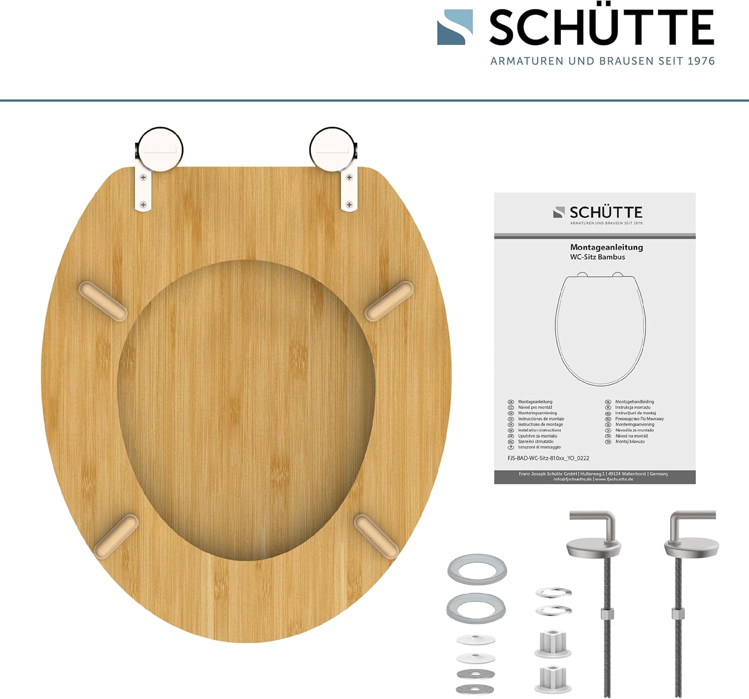 Schütte 81001-A Sedile WC in Bamboo Solido - immagine 6