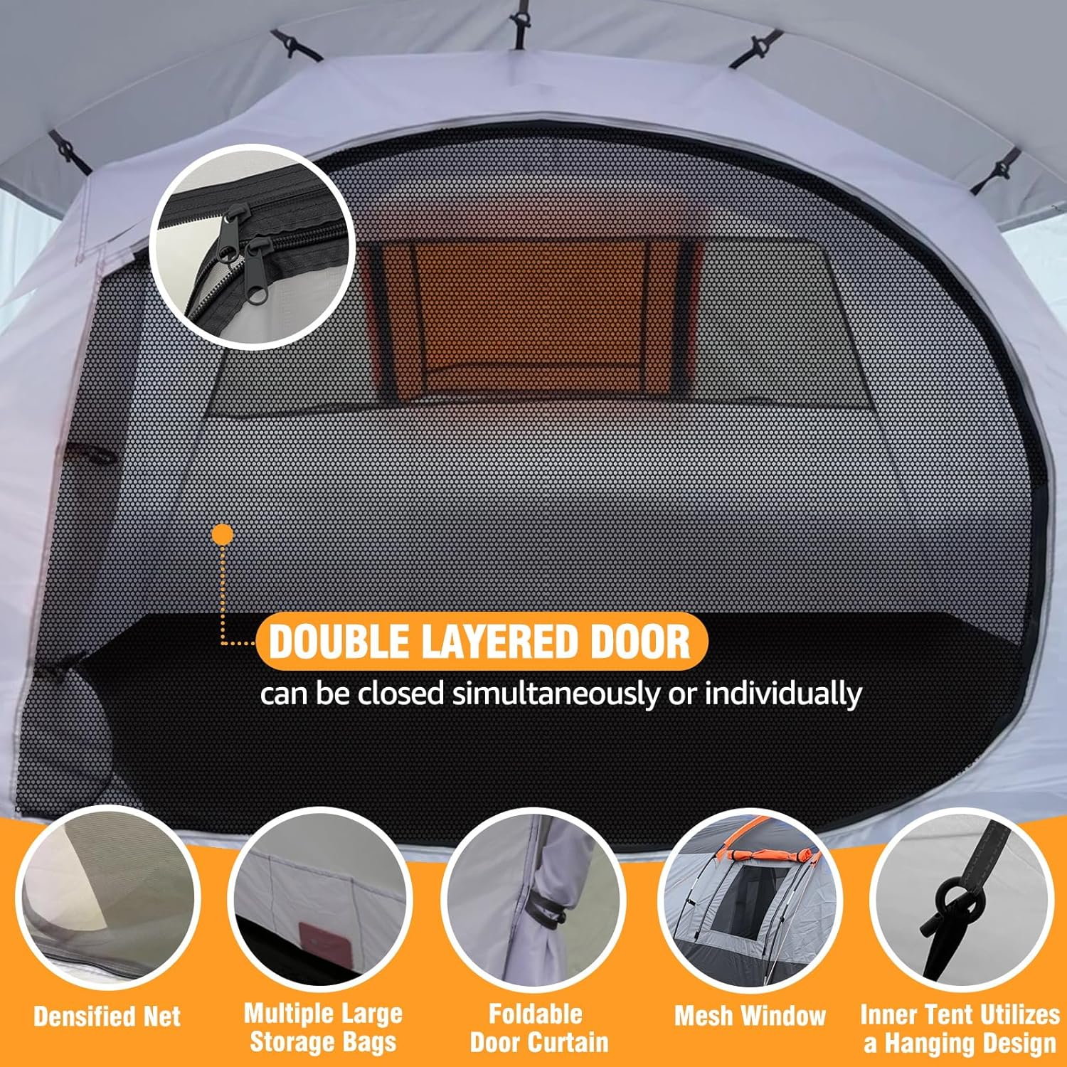 Chihee Tenda da Campeggio a Tunnel 4 Persone - immagine 5