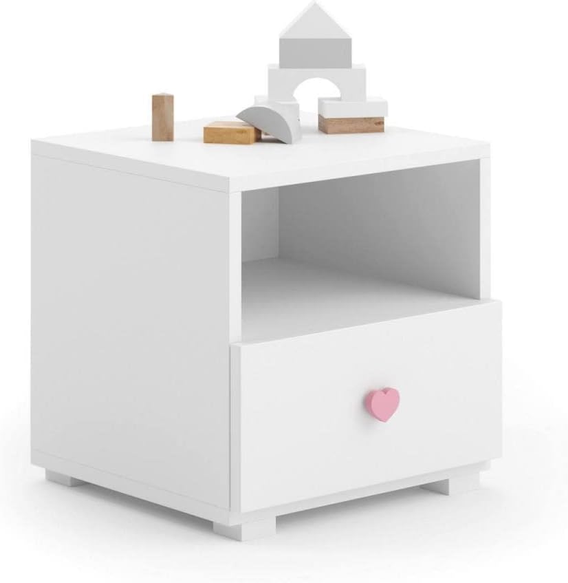 Dmora Comodino Moderno con Cassetto 40x38h41 cm