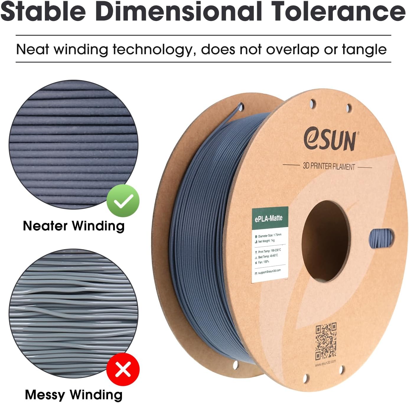 Esun Filamento PLA Opaco Aggiornato 1.75mm 1kg - immagine 2