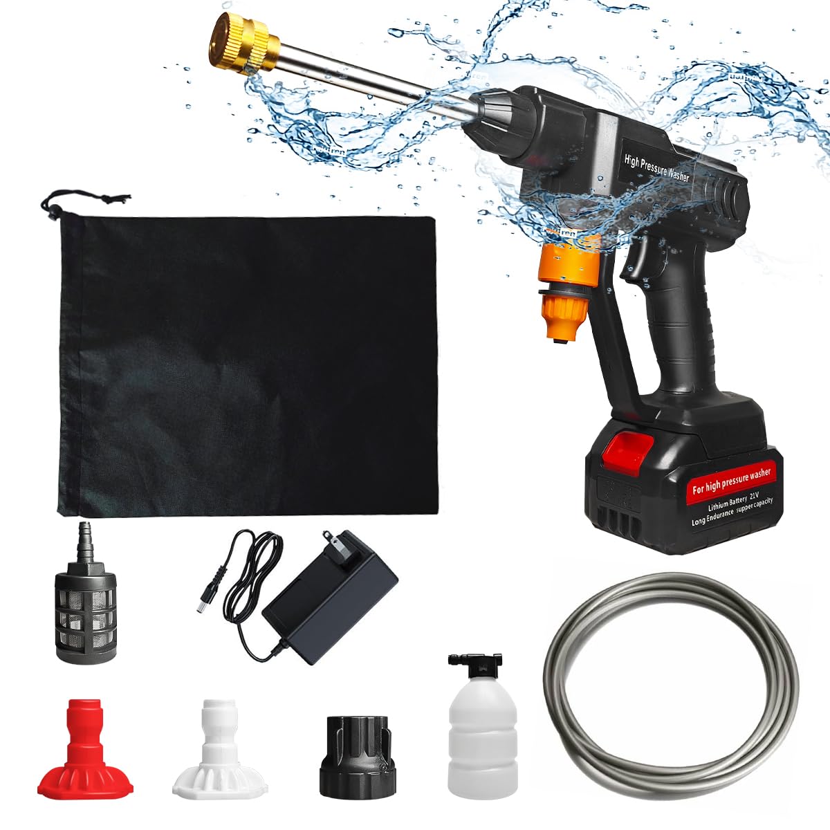 Idropulitrice a Batteria 21V con Tubo 5M