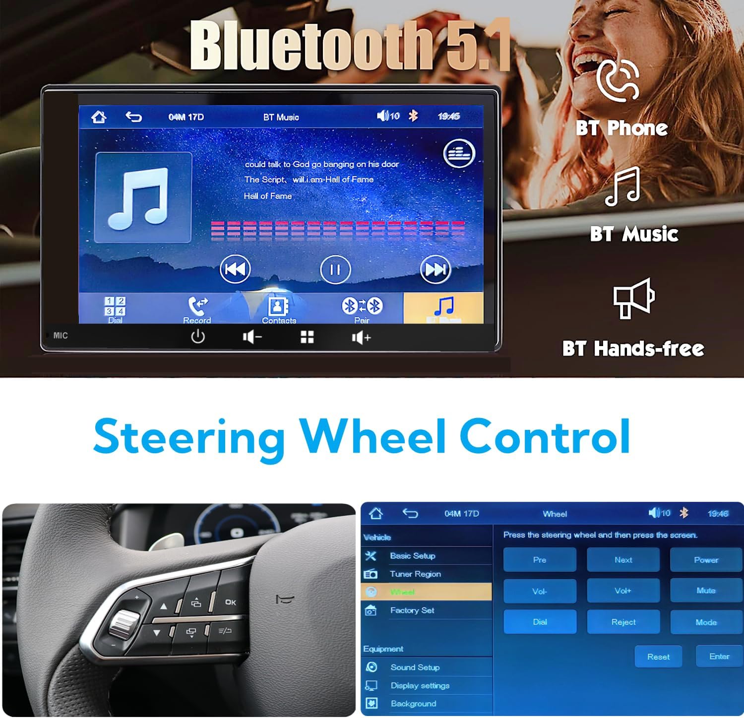 Autoradio 1 DIN con Wireless Carplay & Android Auto - immagine 6