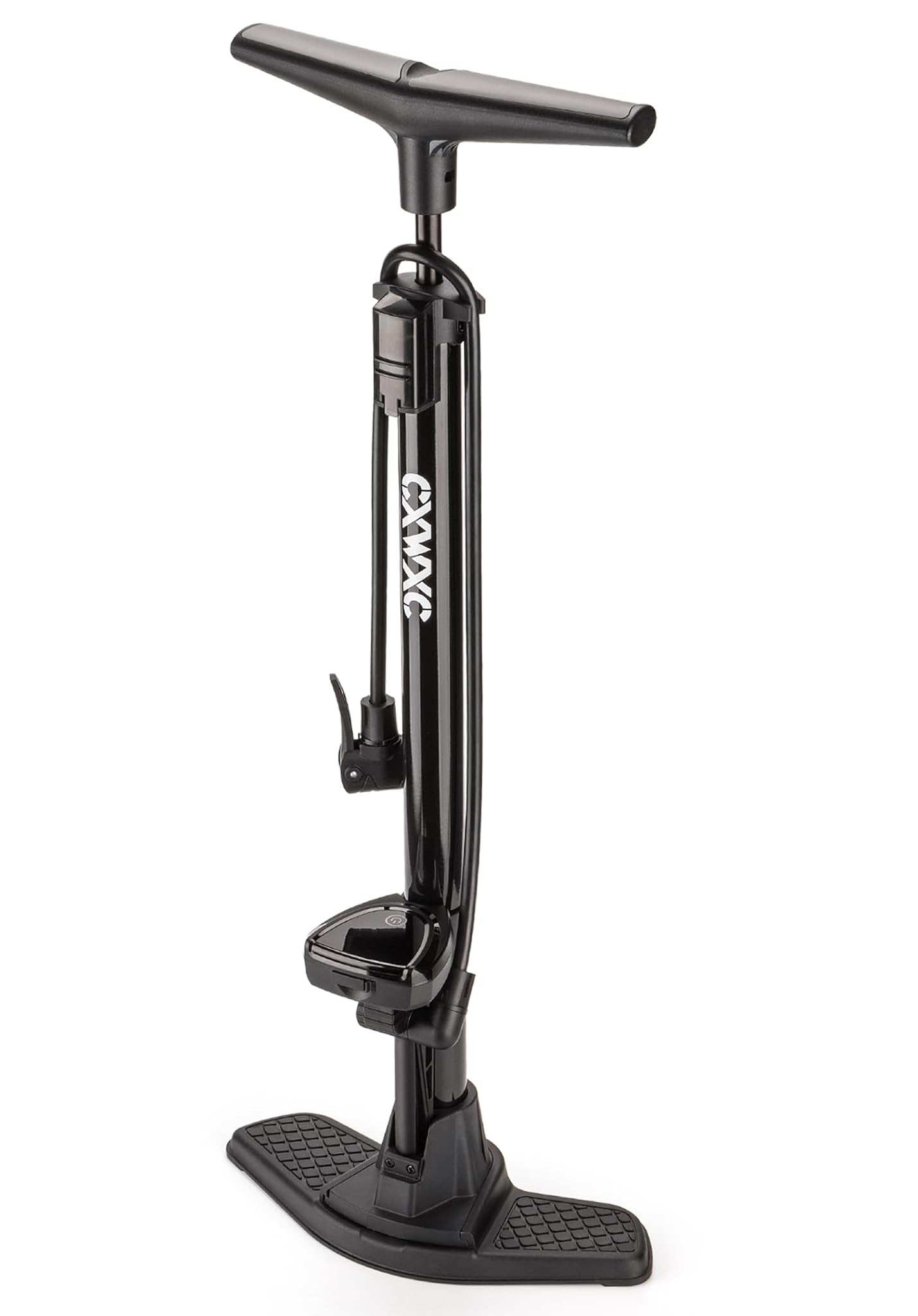 CXWXC Pompa per bicicletta con manometro digitale – Pompa ad aria fino a 140 PSI per valvole Presta & Schrader – Pompa ad aria portatile per bicicletta con grande display LCD