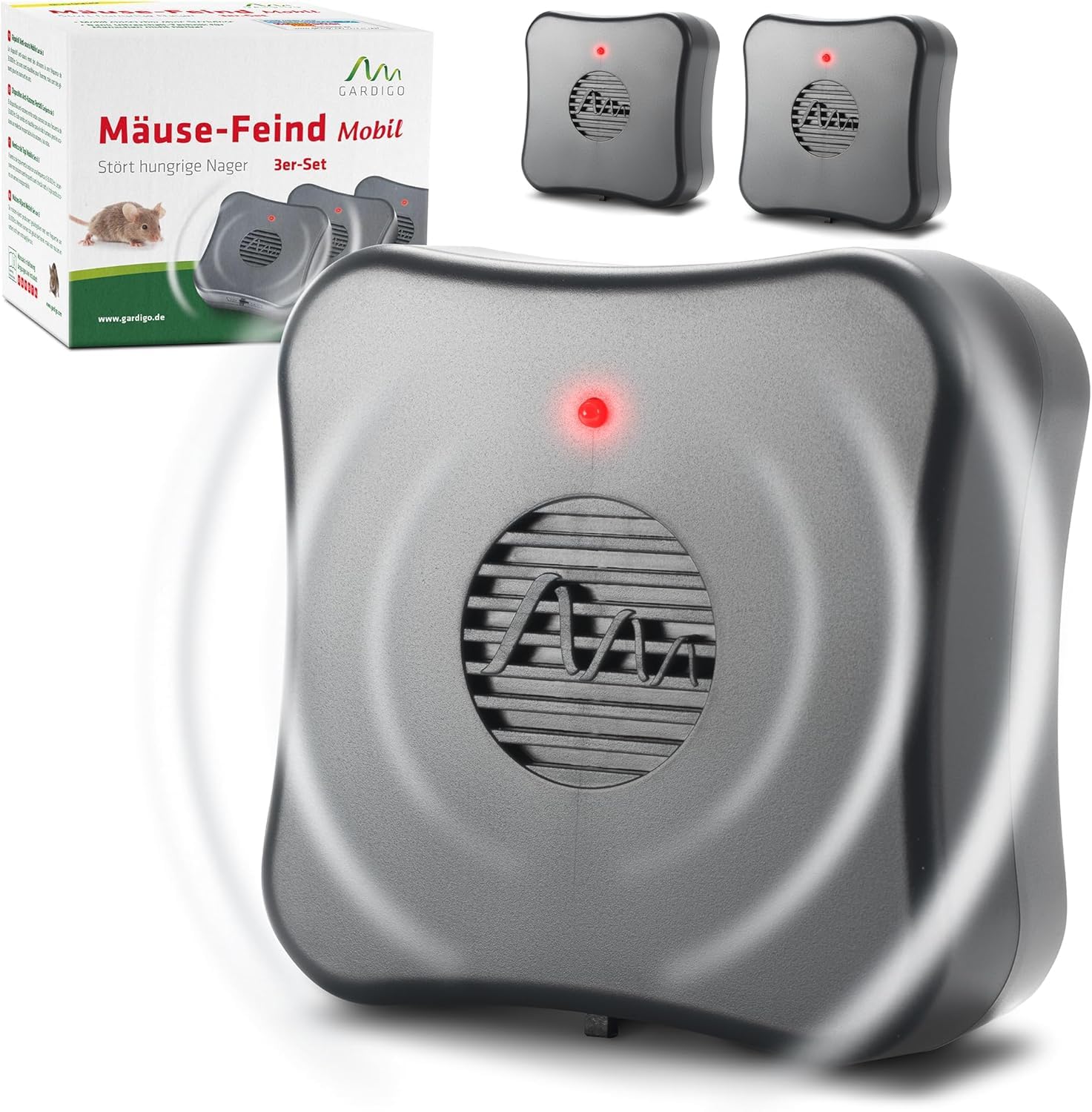 Gardigo® Repellente Mobile per Topi - 3 Pezzi