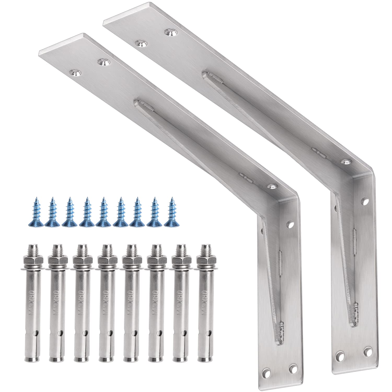 Yumore Staffa per Mensola Resistente 35,6 x 20,3 cm