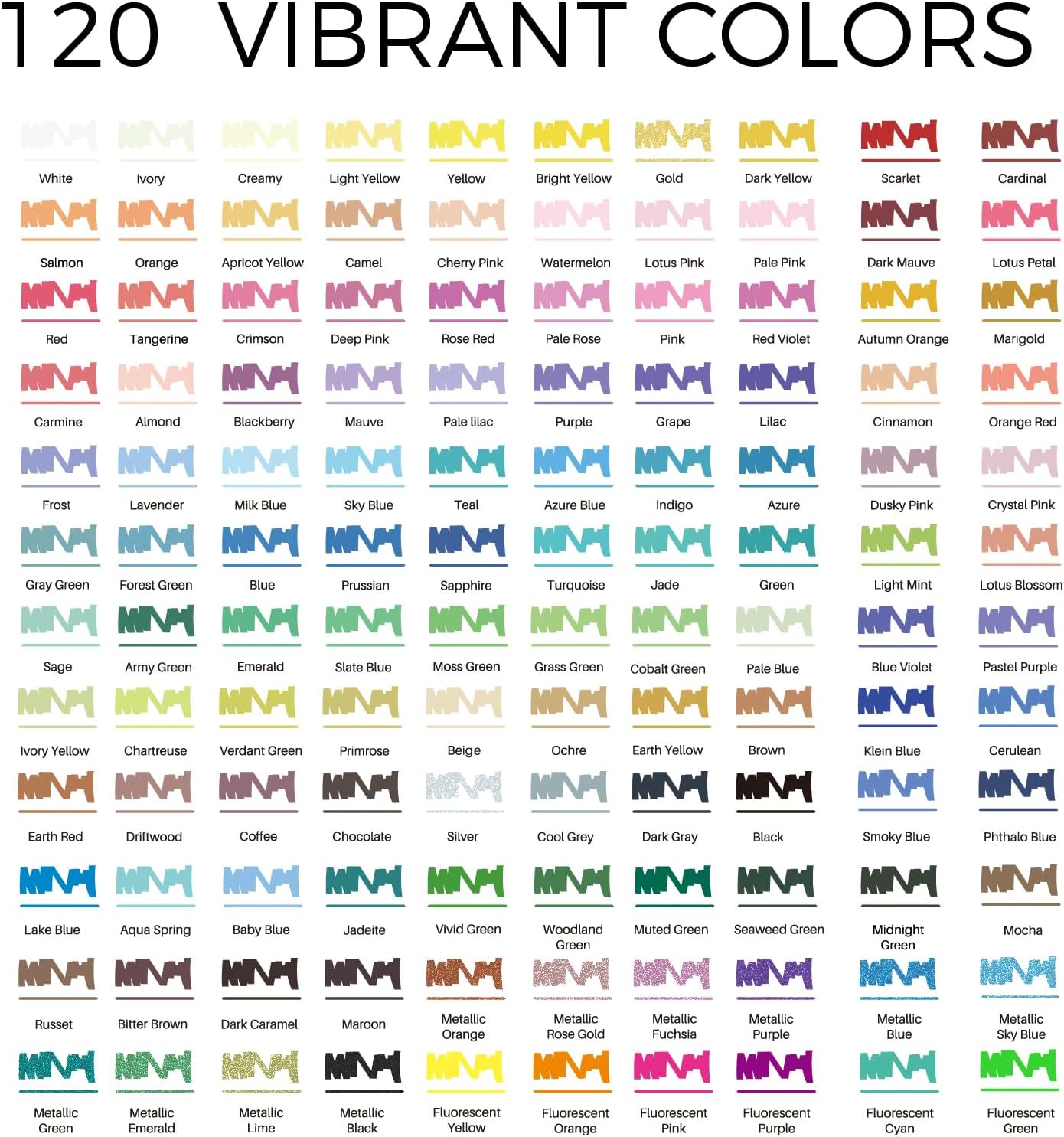 Artecho Pennarelli Acrilici Doppia Punta 120 Colori - immagine 2