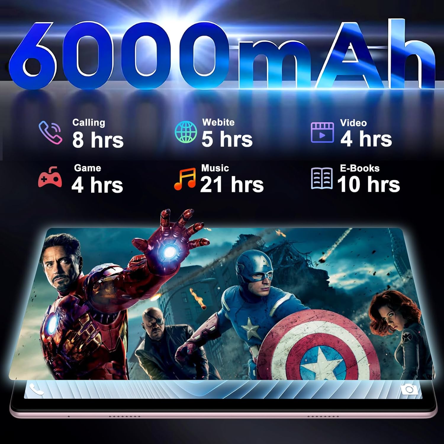 AI Tablet 10 Pollici Android 15, Oro Rosa - immagine 5