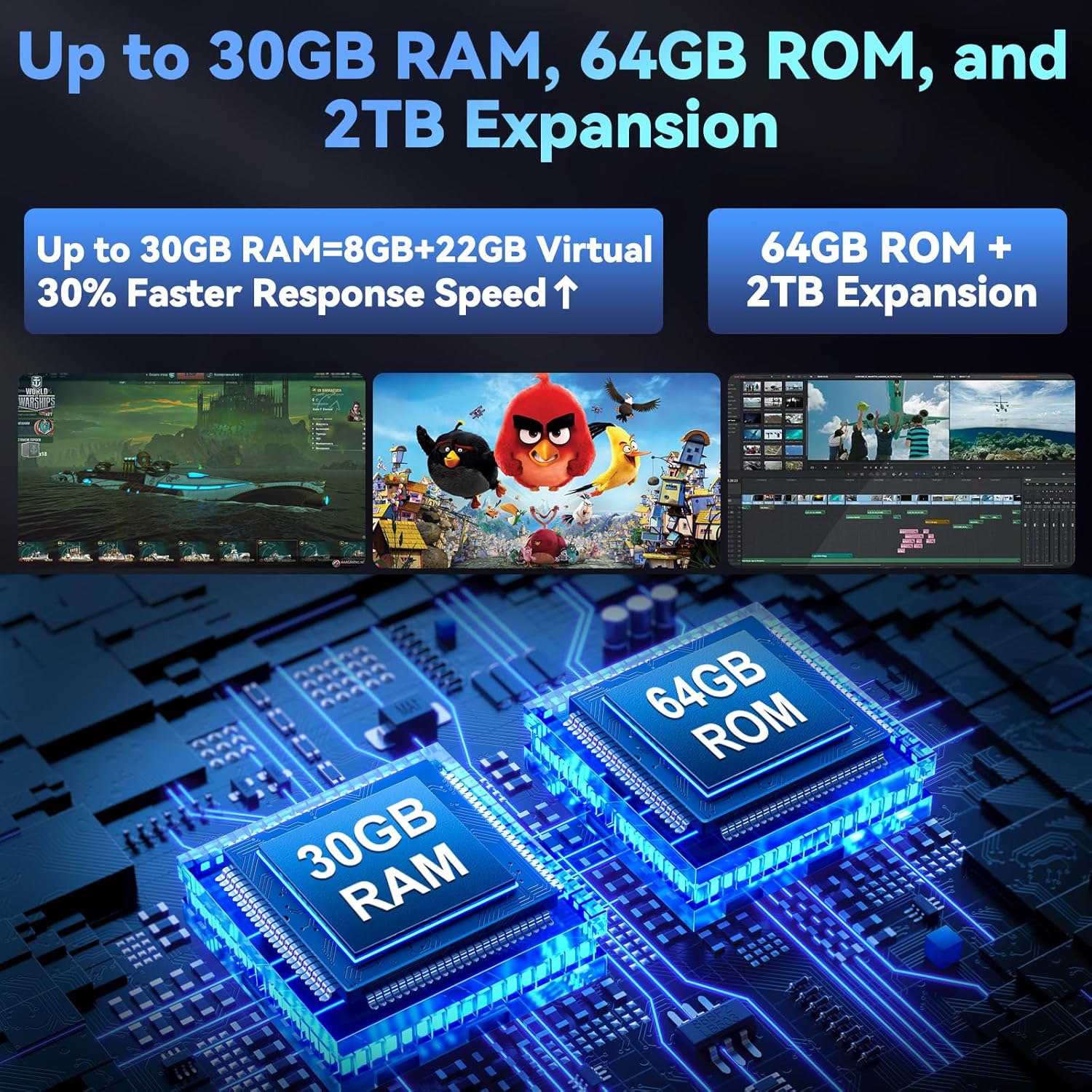 AI Tablet 10 Pollici Android 15, Oro Rosa - immagine 6