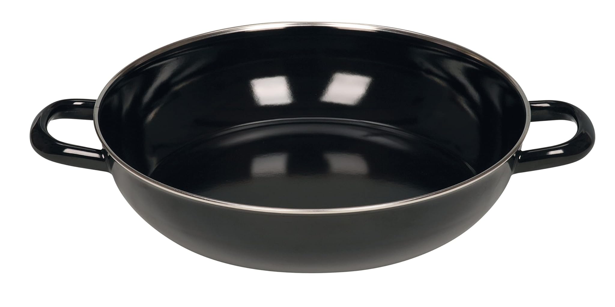 Riess 0077-022 - Padella Smaltata Nera 28cm