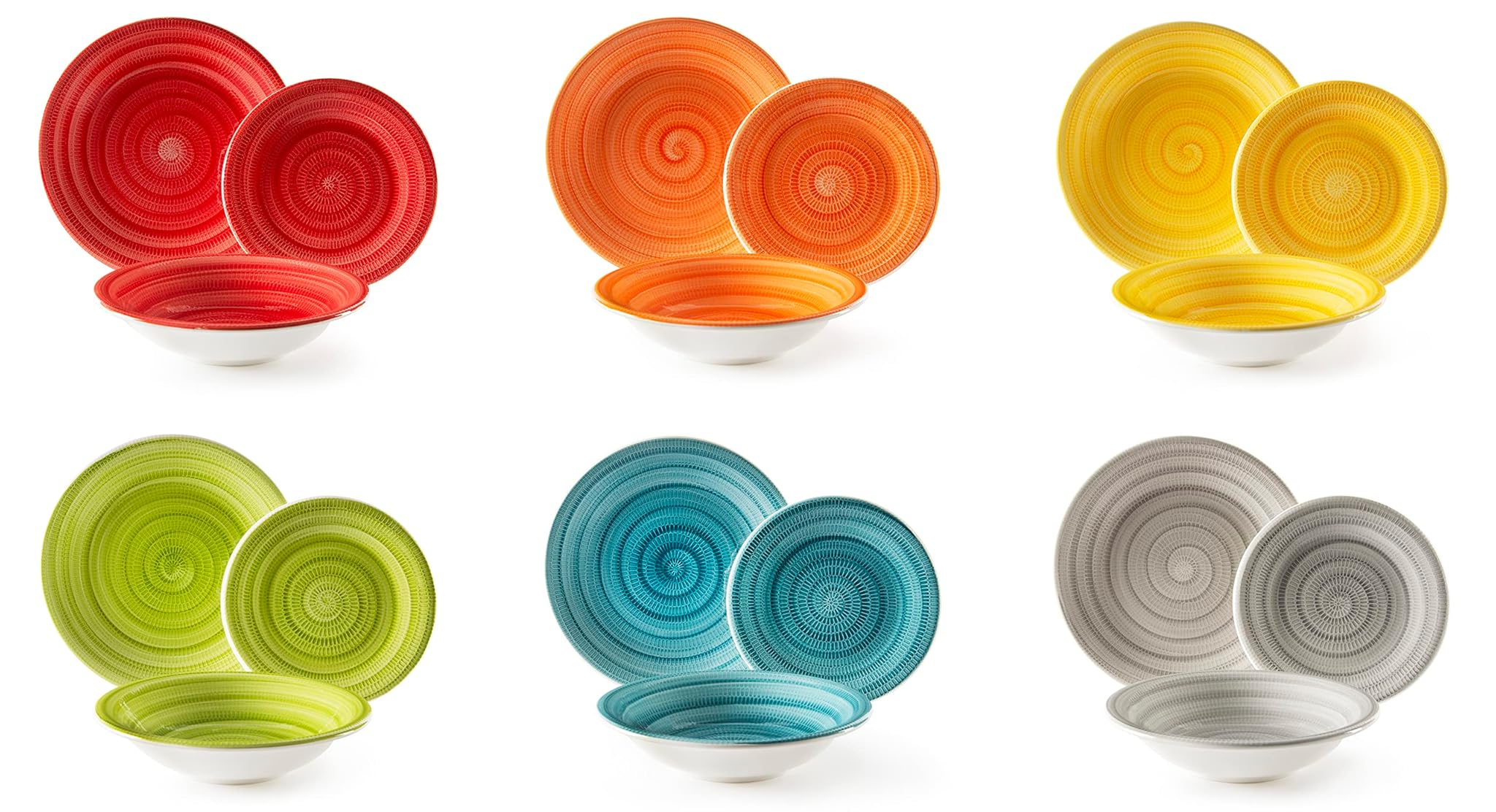 Excelsa Old Italy Full Color Servizio Piatti 18 Pezzi